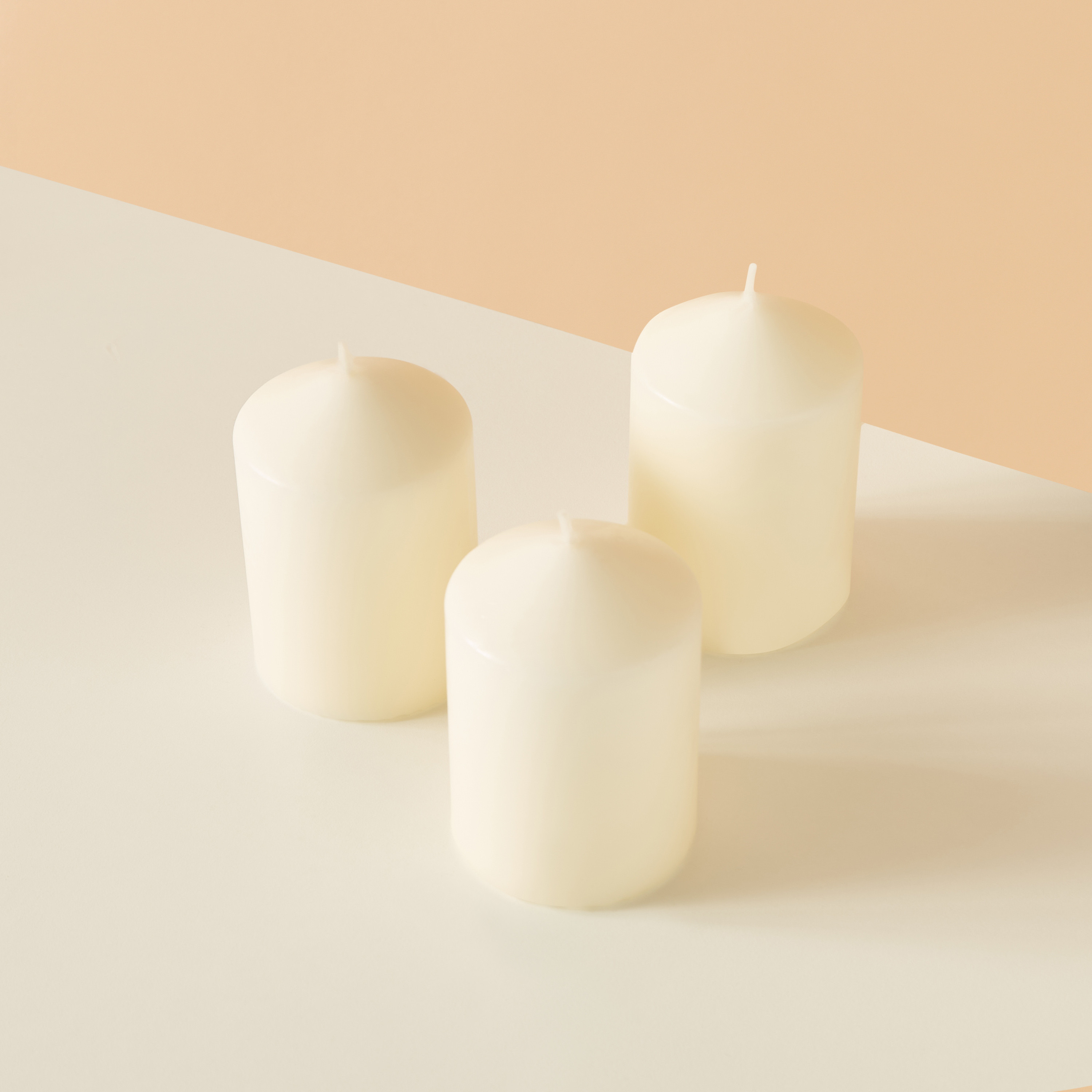 Essentials 3-Piece Unscented Pillar Candle Set - 10 cms-household-homefragrance-candles-image-3