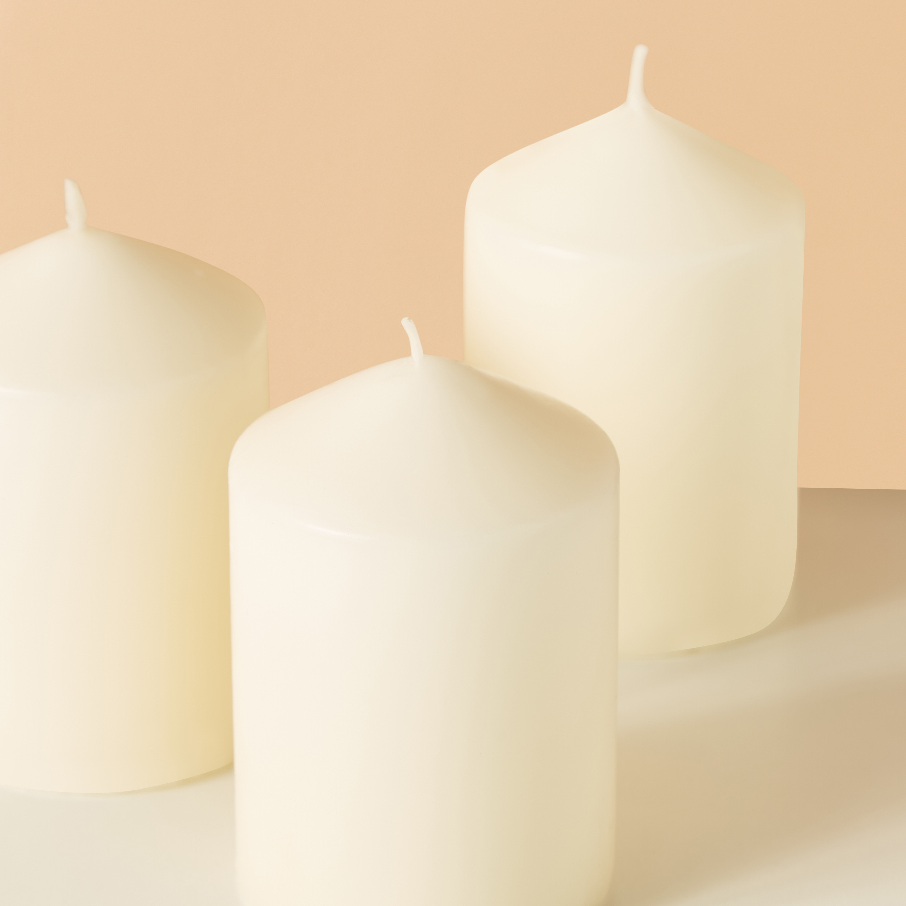 Essentials 3-Piece Unscented Pillar Candle Set - 10 cms-household-homefragrance-candles-image-4