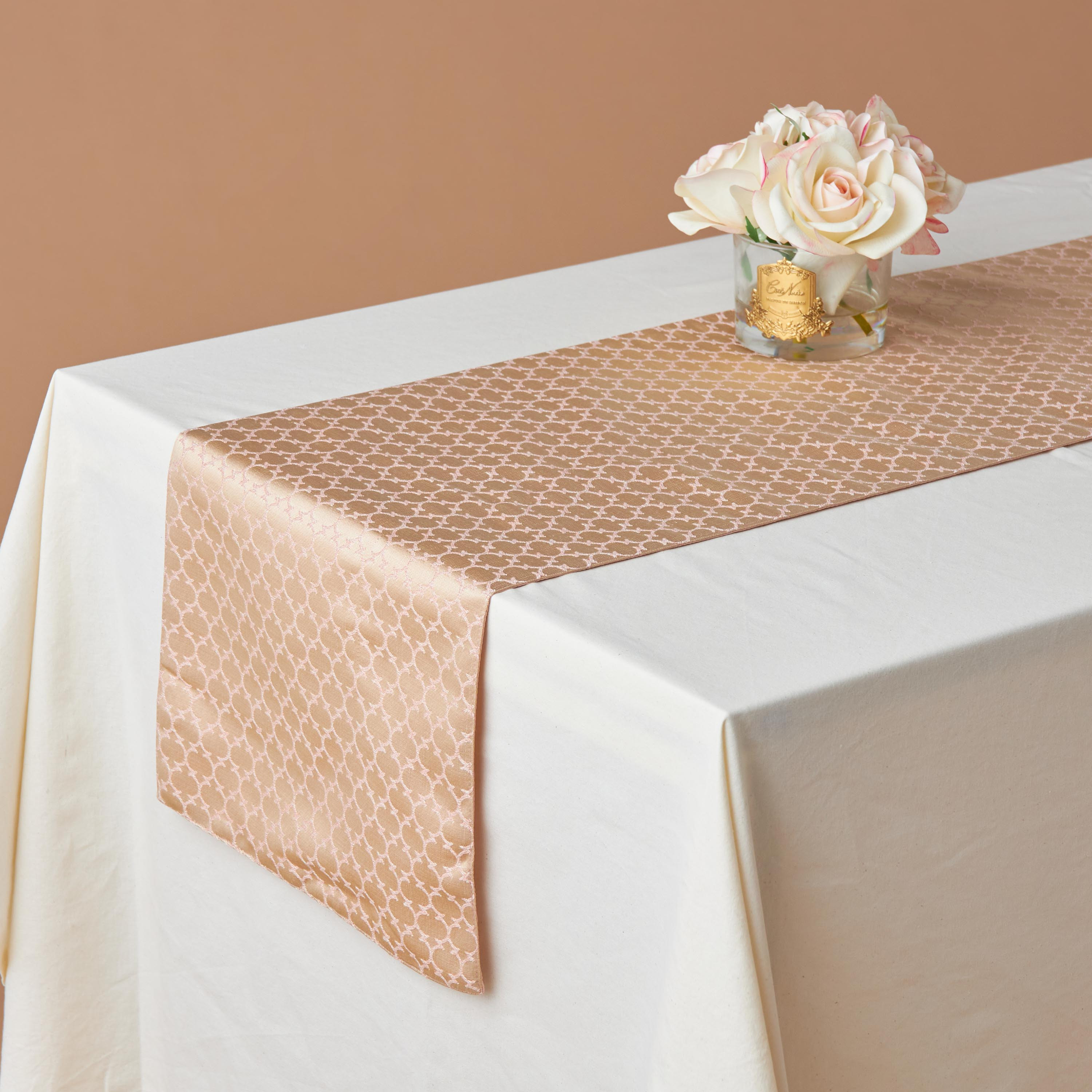 Jacquard Embroidered Runner - 33x260 cms-household-dining-tablelinen-runnersandtablecovers-image-1
