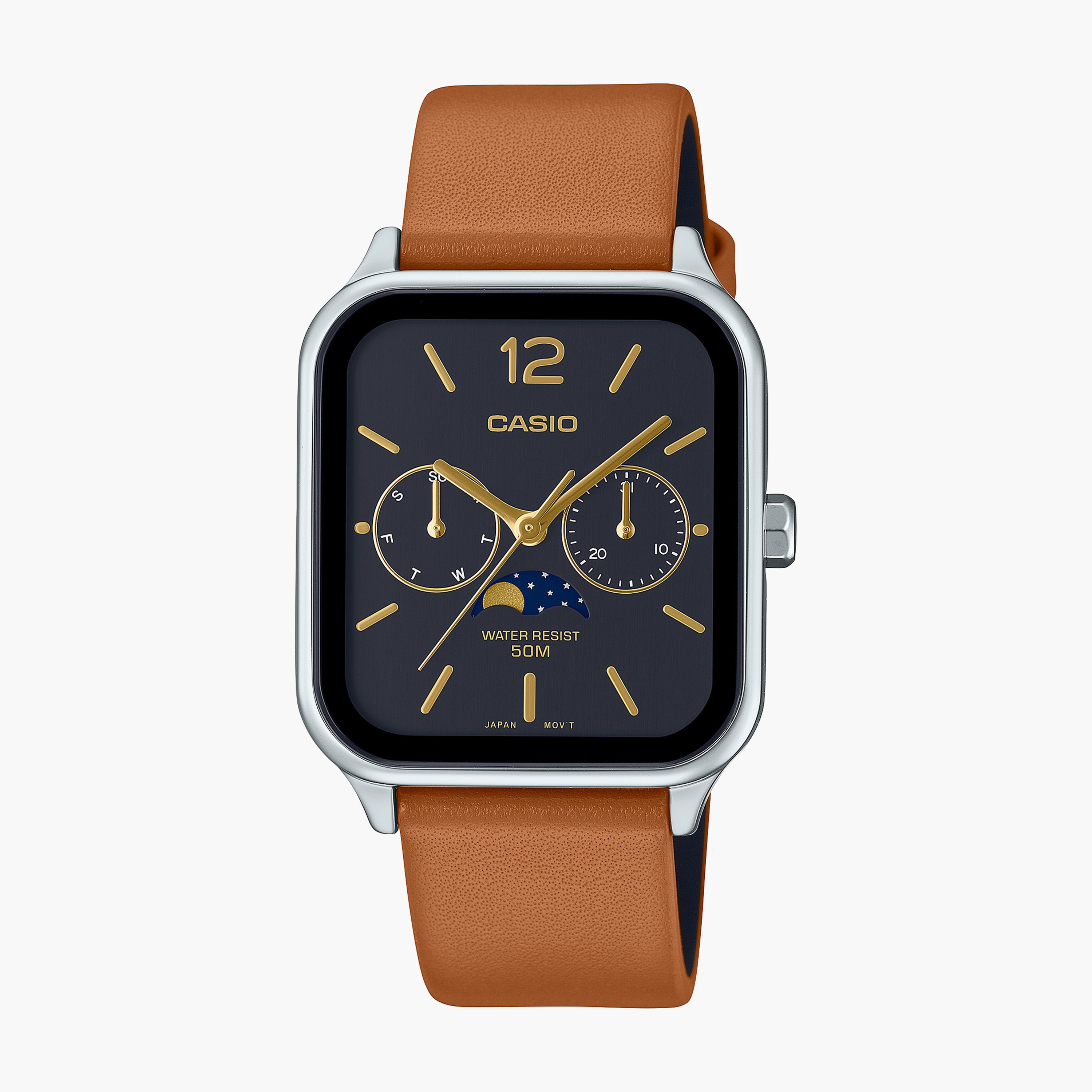 MTP-M305L-1AVDFساعةيدأنالوجللرجالبسوارمنالستانلسستيلباللونالبنيمنكاسيو-men-watchesandjewellery-watches-image-1