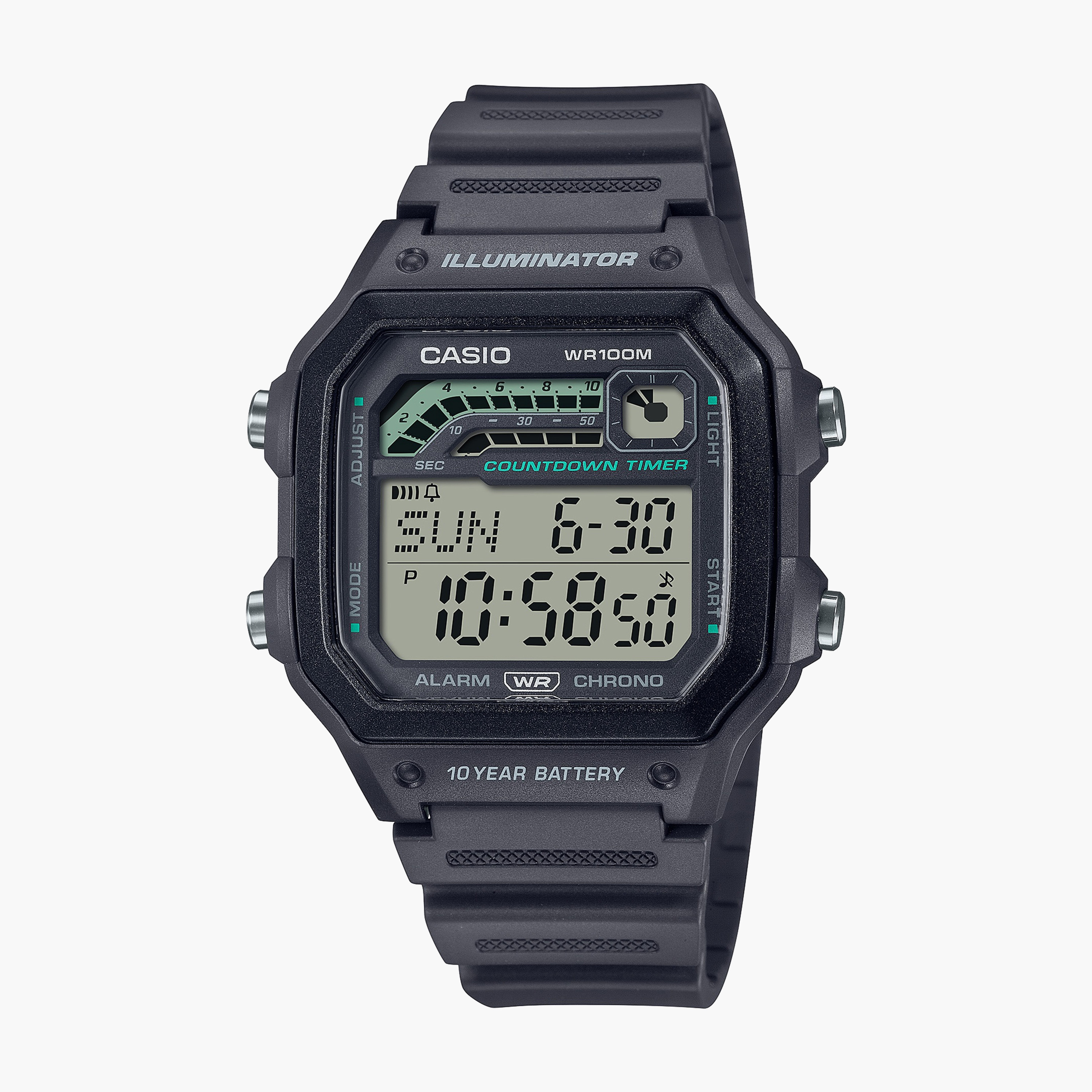 ساعة ذات انالوج من جيس بسوار من سيليكون باللون الأزرق للرجال | GW0499G1-men-watchesandjewellery-watches-image-1