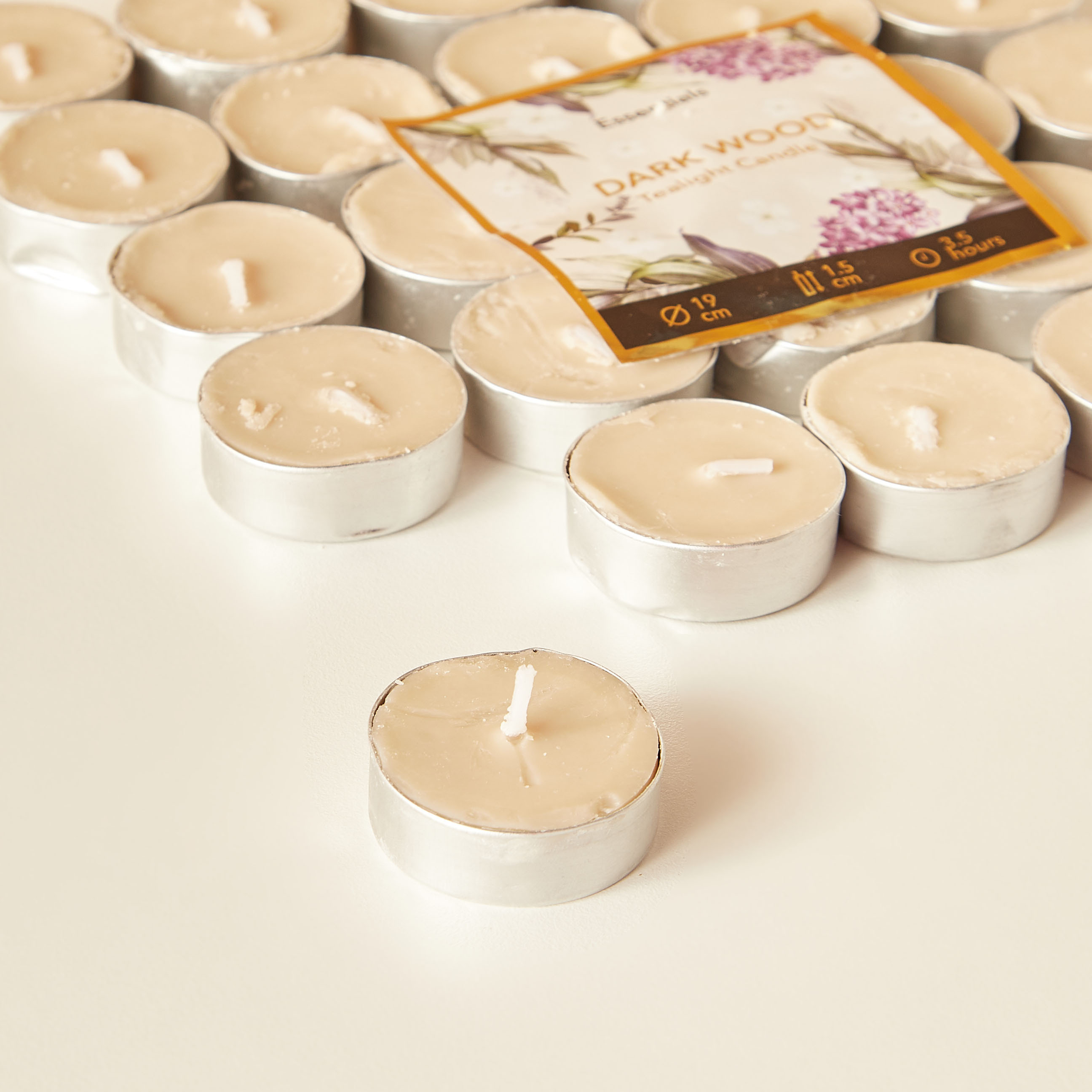 Essentials 25-Piece Vanilla Fleur Scented Tealight Candle Set - 4 H-household-homefragrance-candles-image-3
