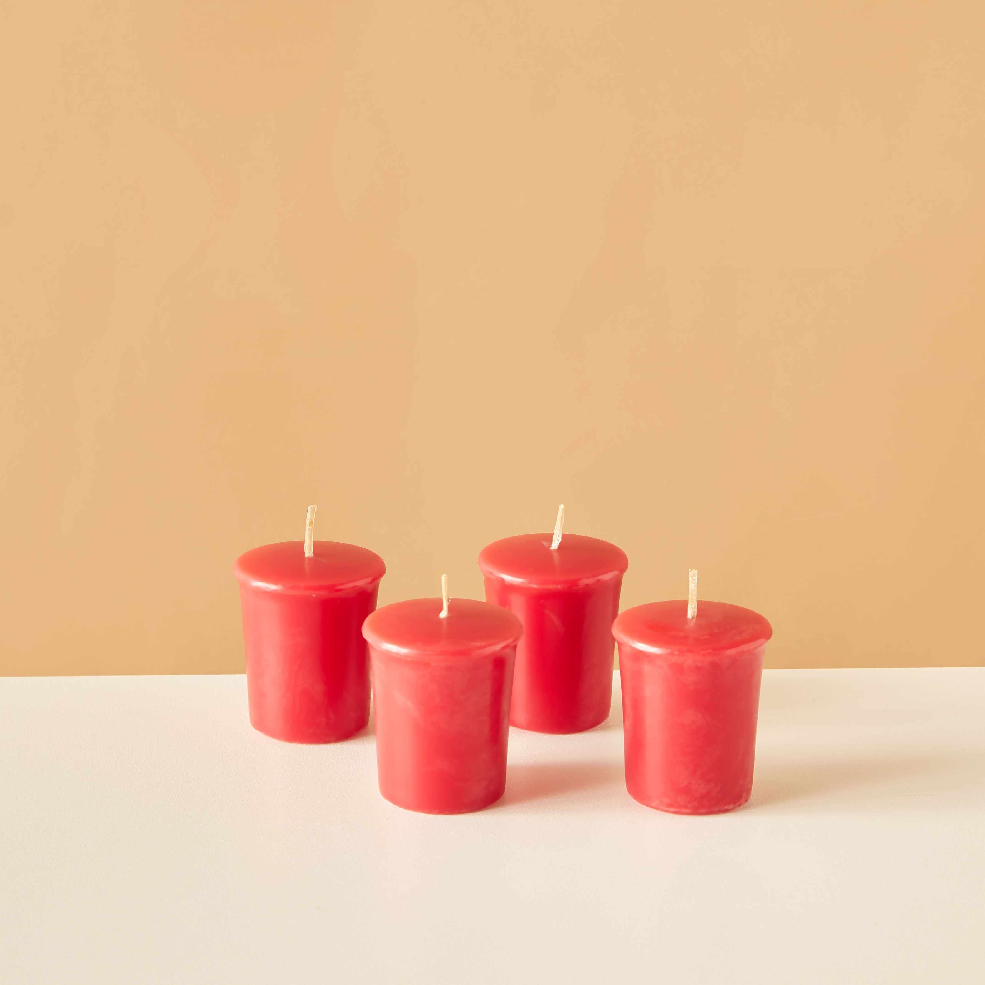 Essentials 4-Piece Rose Blush Scented Votive Candle Set - 12 H-household-homefragrance-candles-image-2