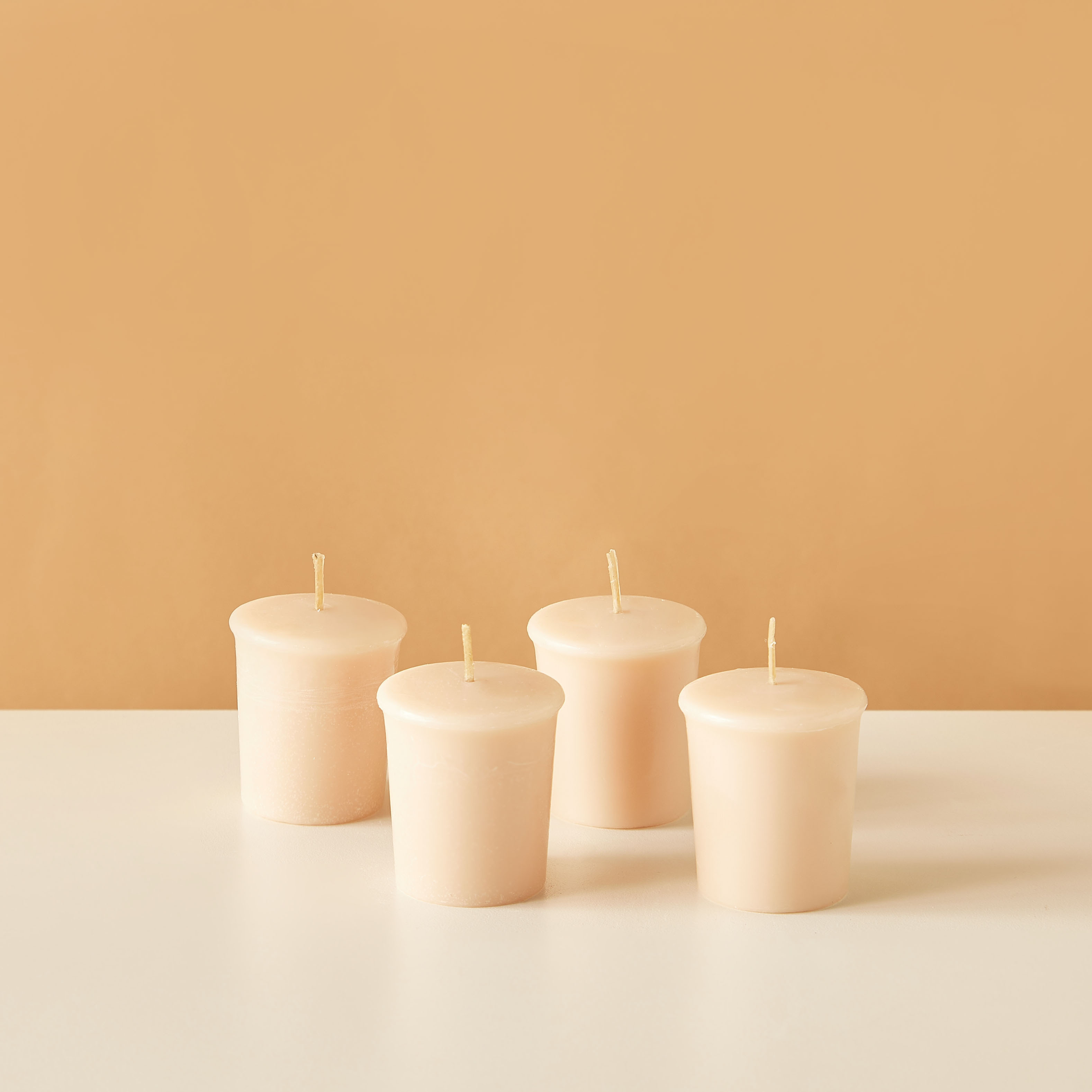Essentials 4-Piece Rose Blush Scented Votive Candle Set - 12 H-household-homefragrance-candles-image-2