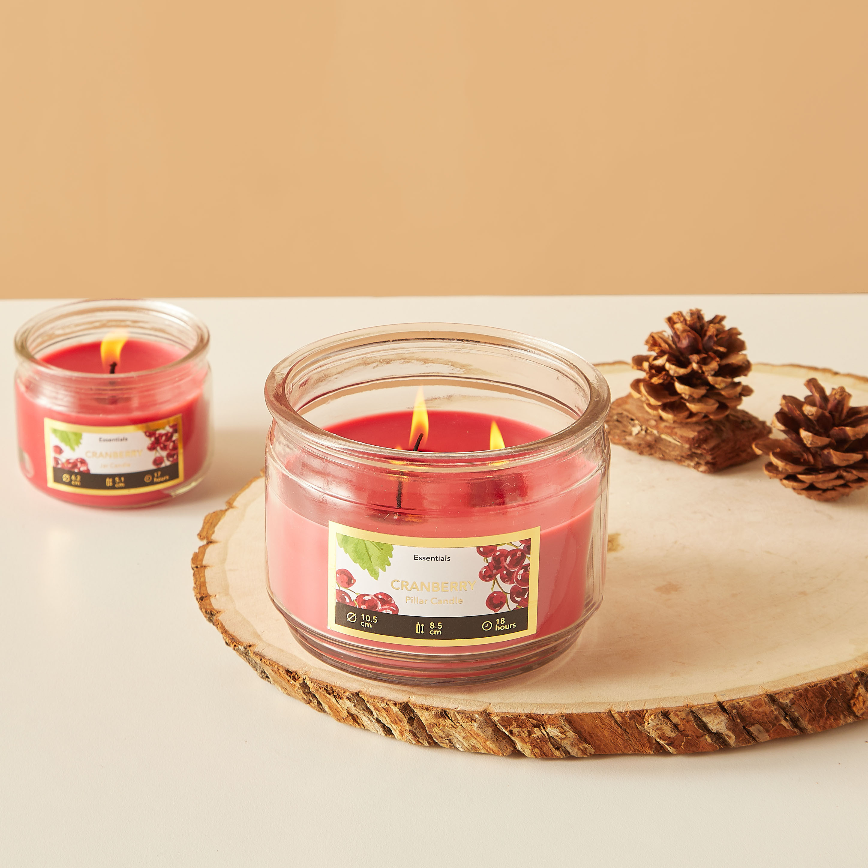 Essentials 3-Wick Vanilla Fleur Scented Glass Jar Candle - 18 H-household-homefragrance-candles-image-1