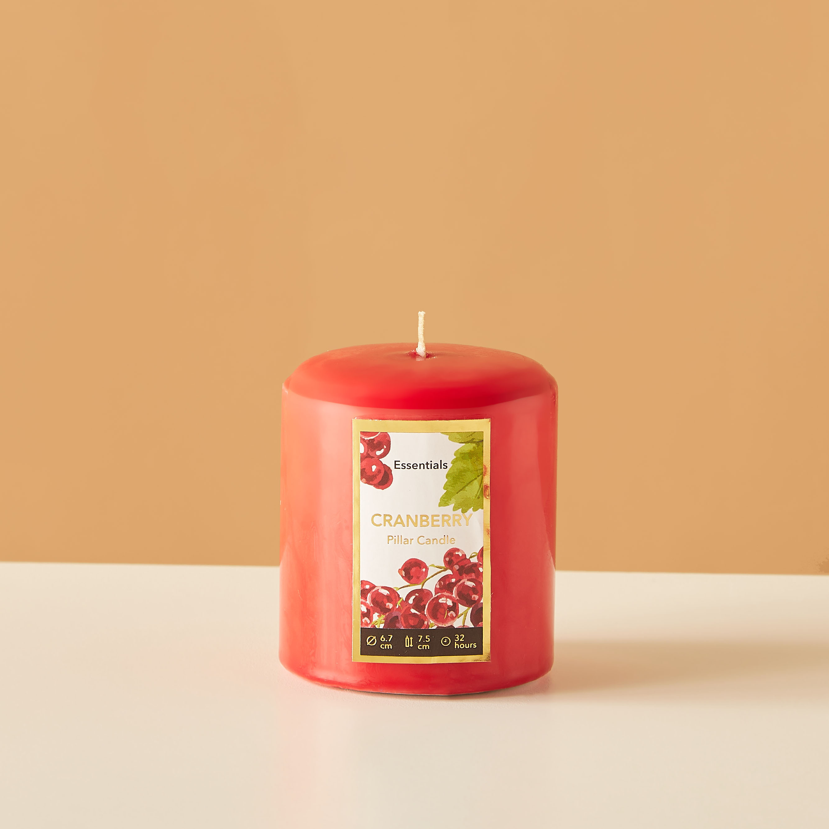 Essentials Vanilla Fleur Scented Pillar Candle - 8 cms-household-homefragrance-candles-image-2