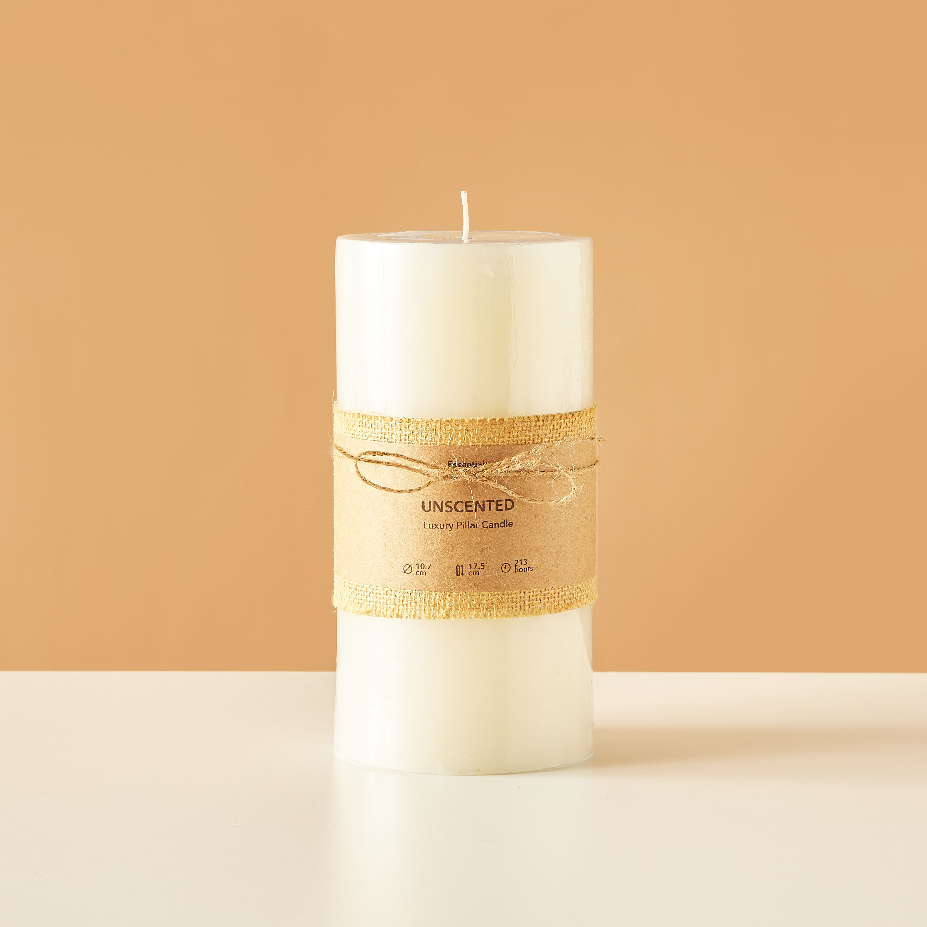 Essentials Unscented Pillar Candle - 31 cms-household-homefragrance-candles-image-2