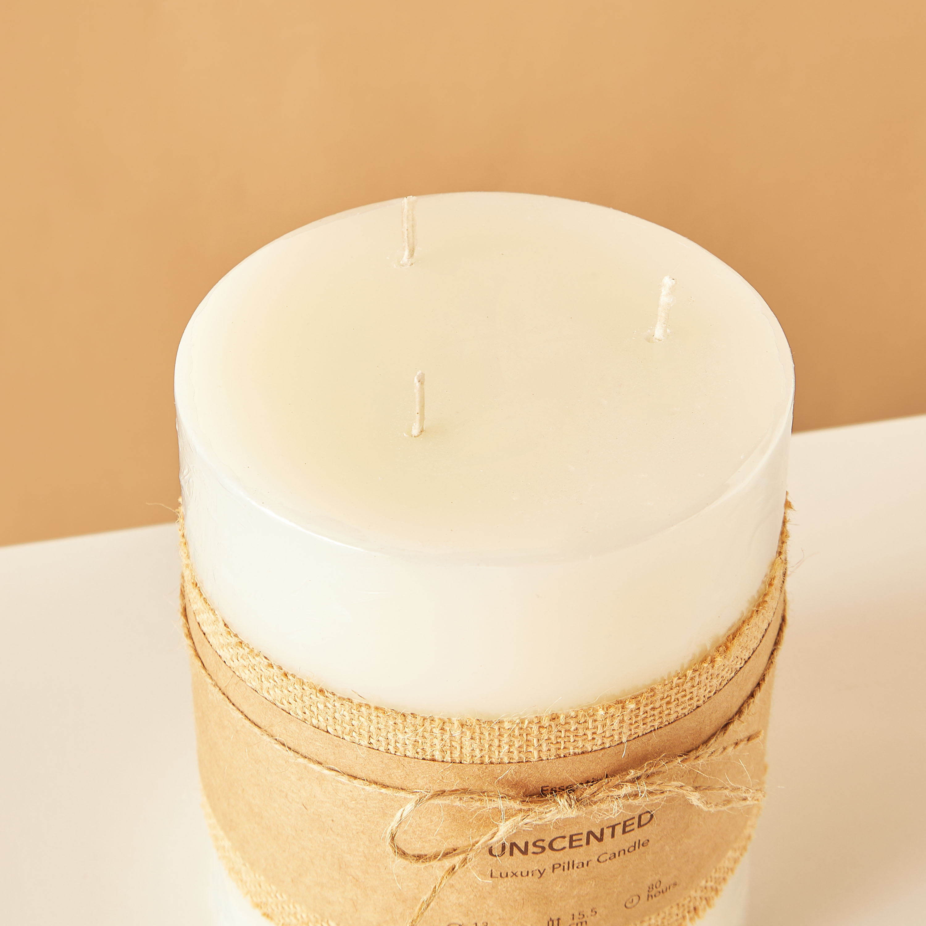 Essentials Unscented Pillar Candle - 16 cms-household-homefragrance-candles-image-4