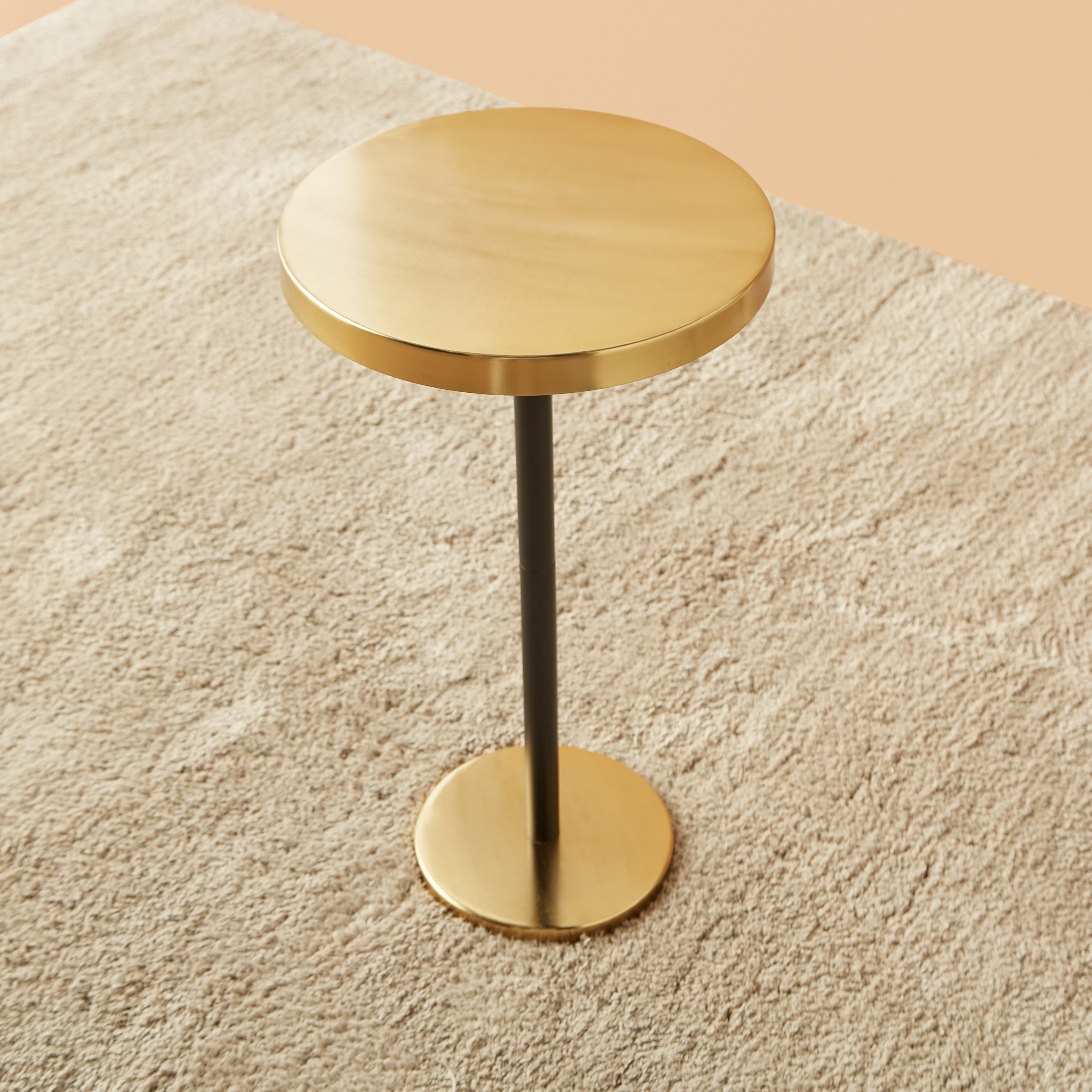 Metal Top Accent Table with Pedestal Base - 31x31x56 cms-furniture-livingroom-sideandendtables-image-3