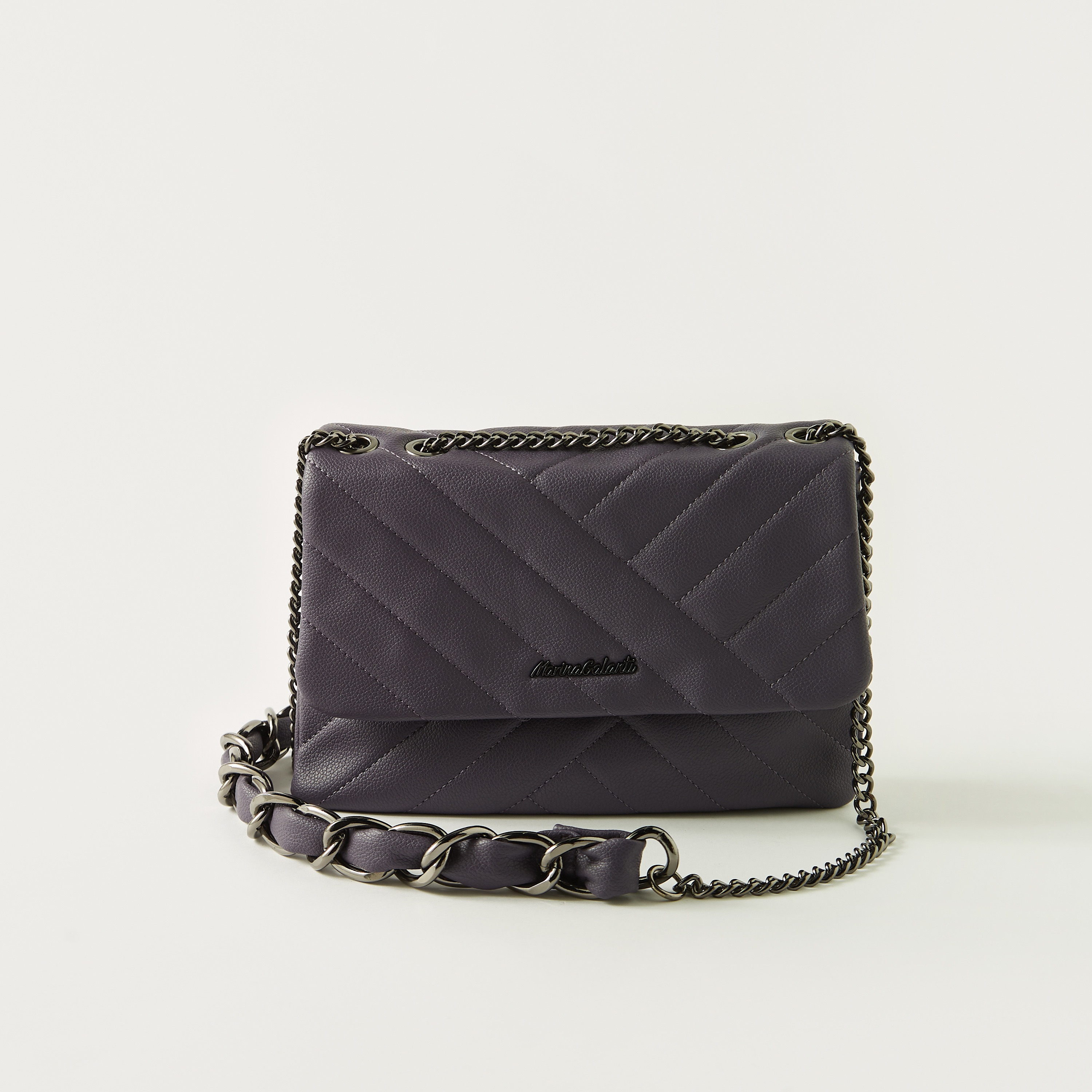 شنطة كروس بودي بارزة الملمس بحزام سلسلة من مارينا غالانتي-women-bagsandwallets-handbags-image-1