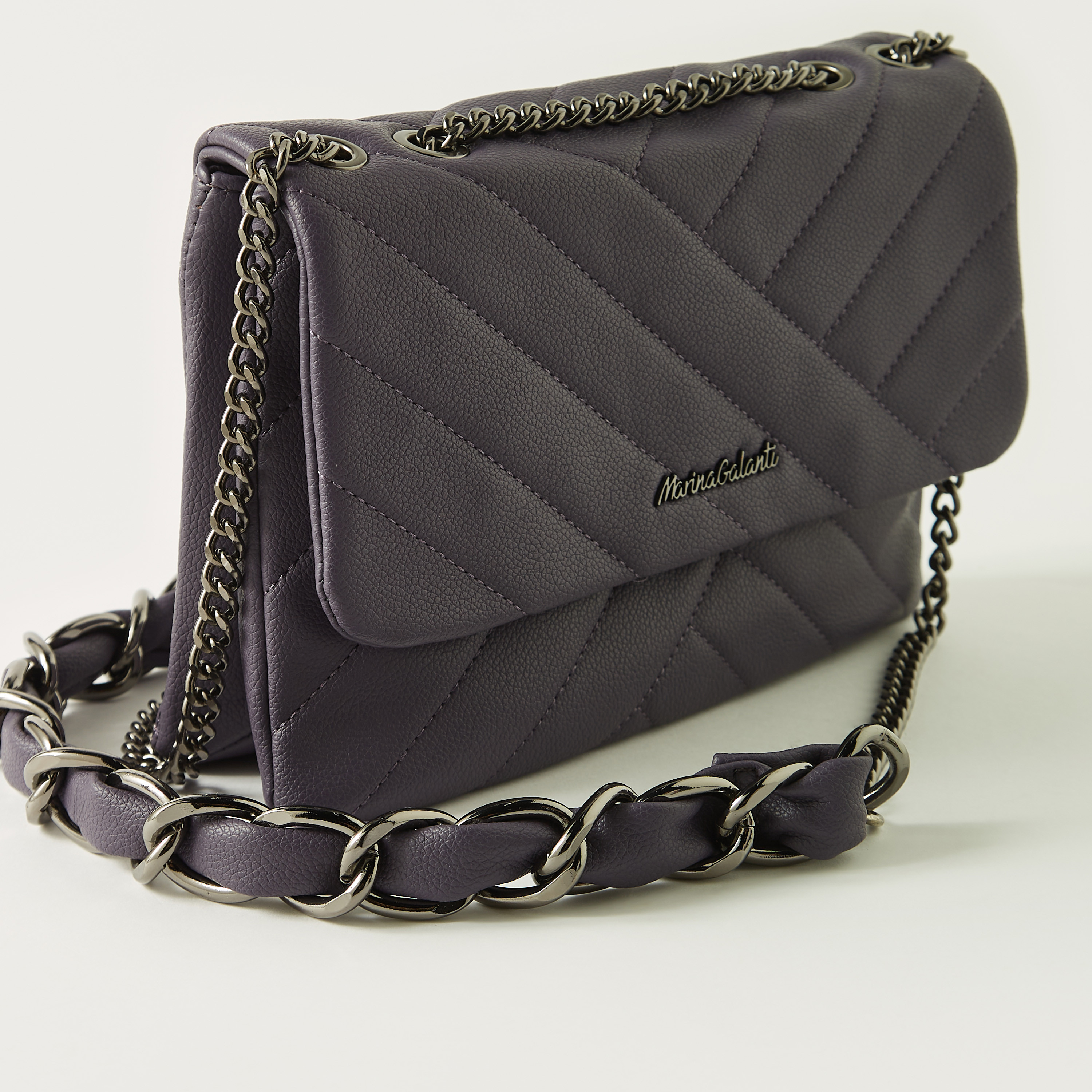 شنطة كروس بودي بارزة الملمس بحزام سلسلة من مارينا غالانتي-women-bagsandwallets-handbags-image-3