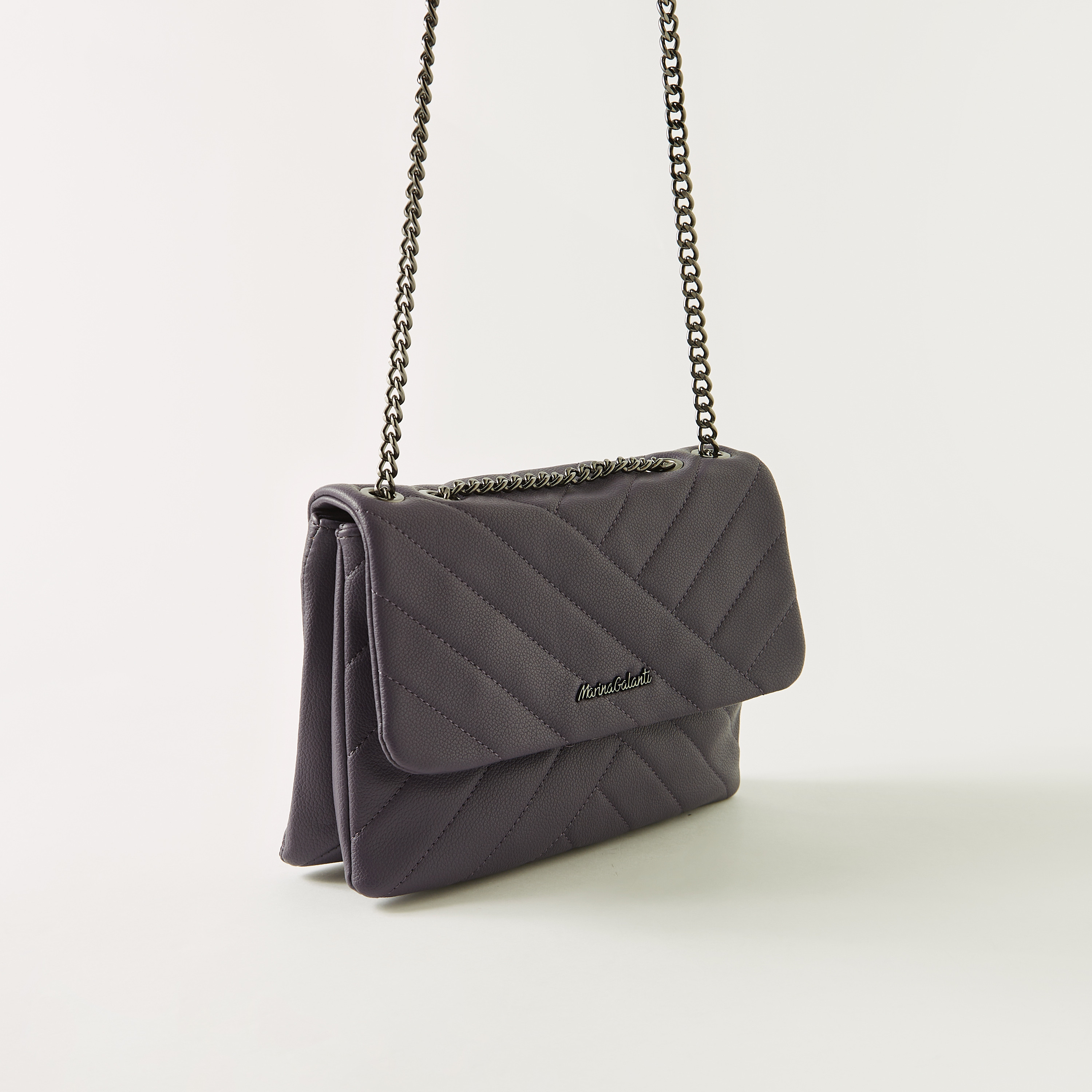 شنطة كروس بودي بارزة الملمس بحزام سلسلة من مارينا غالانتي-women-bagsandwallets-handbags-image-4