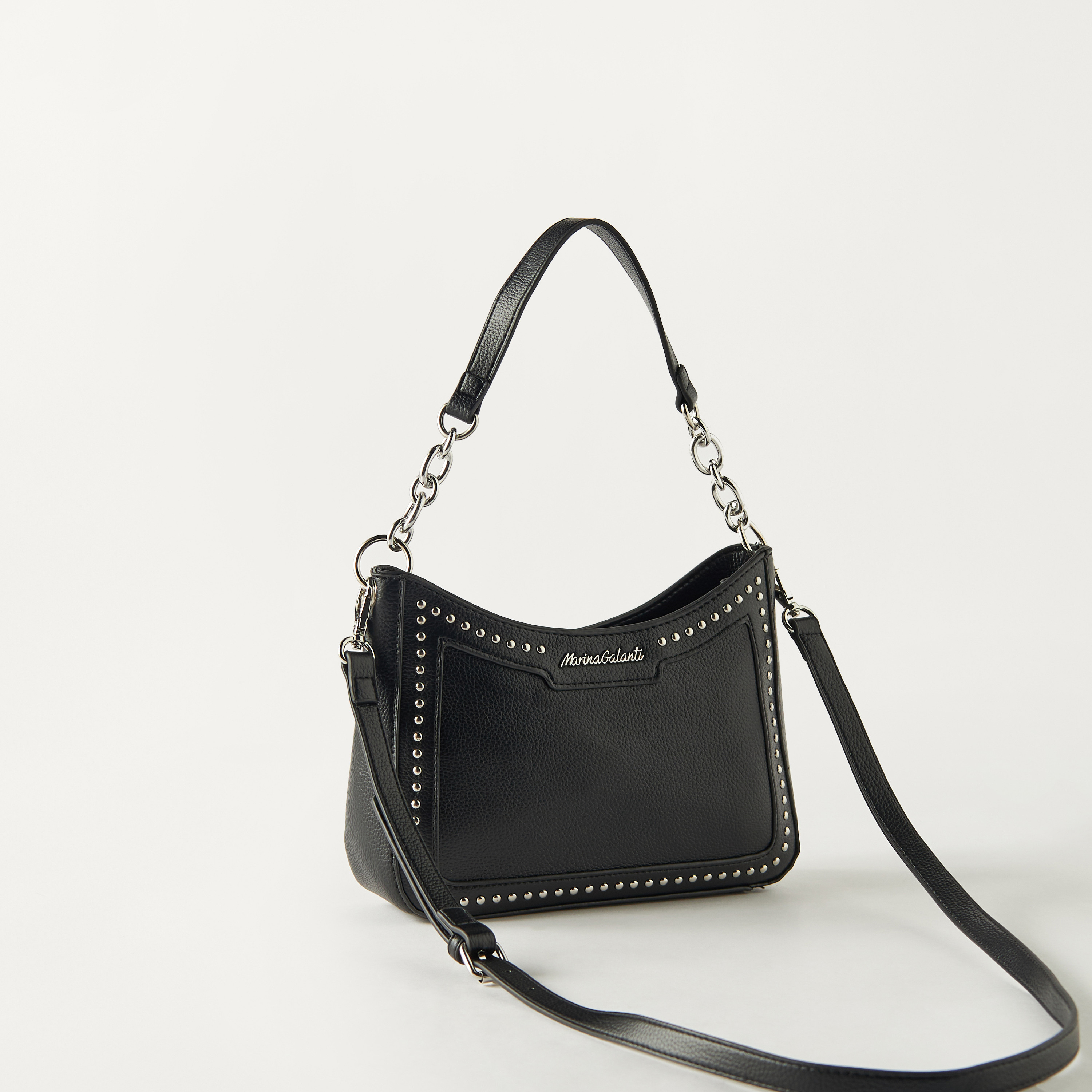 شنطة كتف مزينة بحزام سلسلة وسحاب إغلاق من مارينا جالانتي-women-bagsandwallets-handbags-image-3