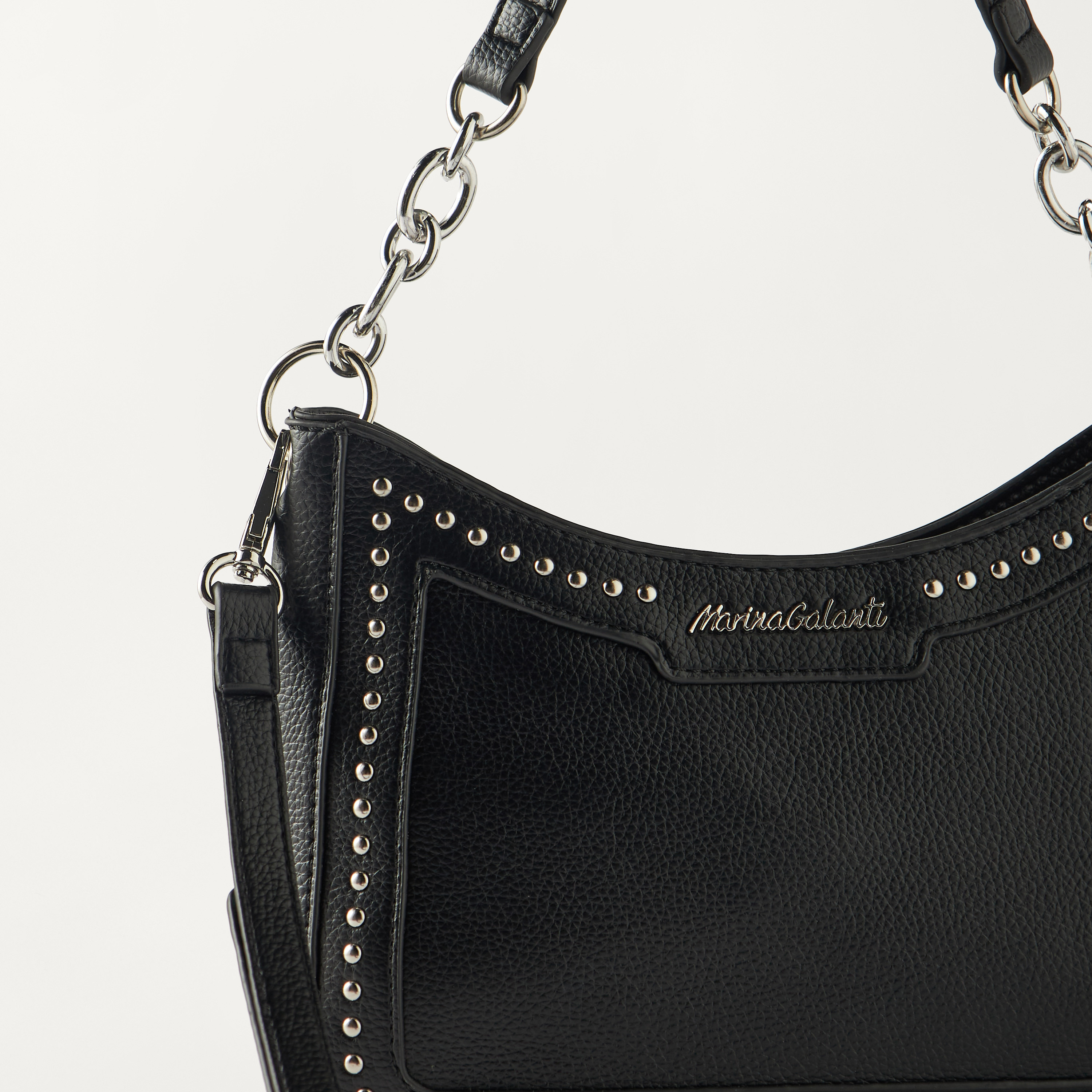 شنطة كتف مزينة بحزام سلسلة وسحاب إغلاق من مارينا جالانتي-women-bagsandwallets-handbags-image-4