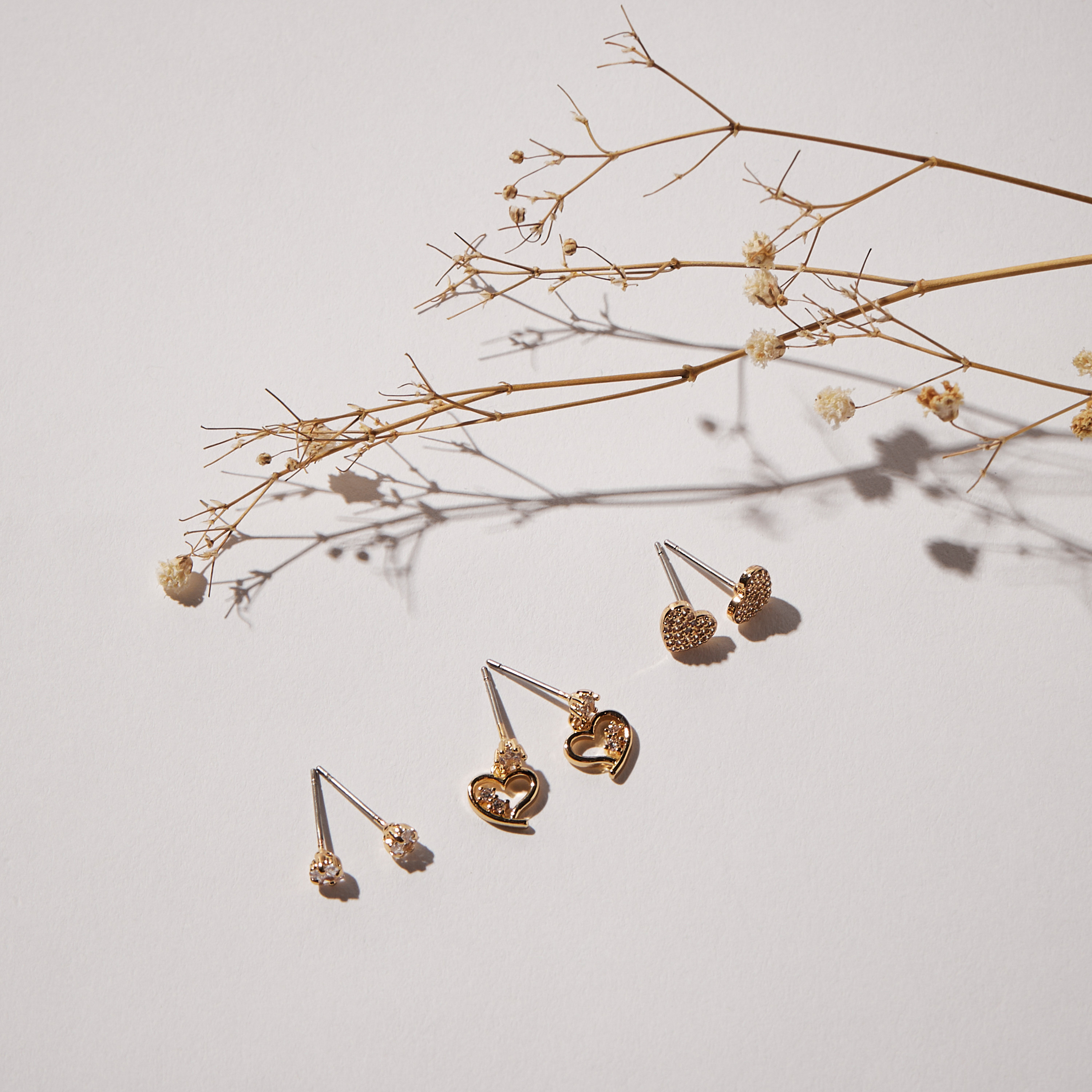 Pearl Embellished Earrings with Pushback Closure - Set of 3-women-watchesandjewellery-jewellery-earrings-image-1