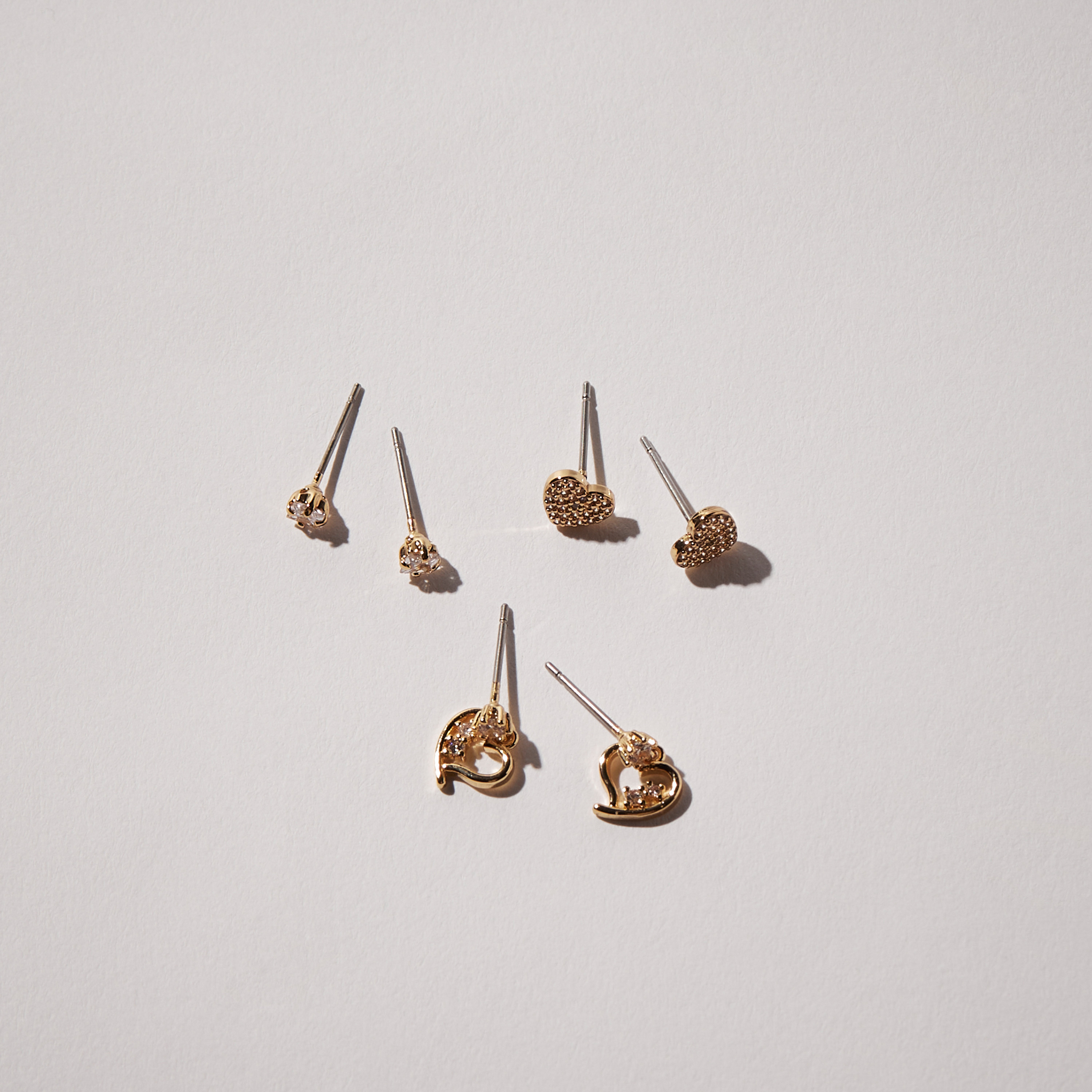 Pearl Embellished Earrings with Pushback Closure - Set of 3-women-watchesandjewellery-jewellery-earrings-image-2