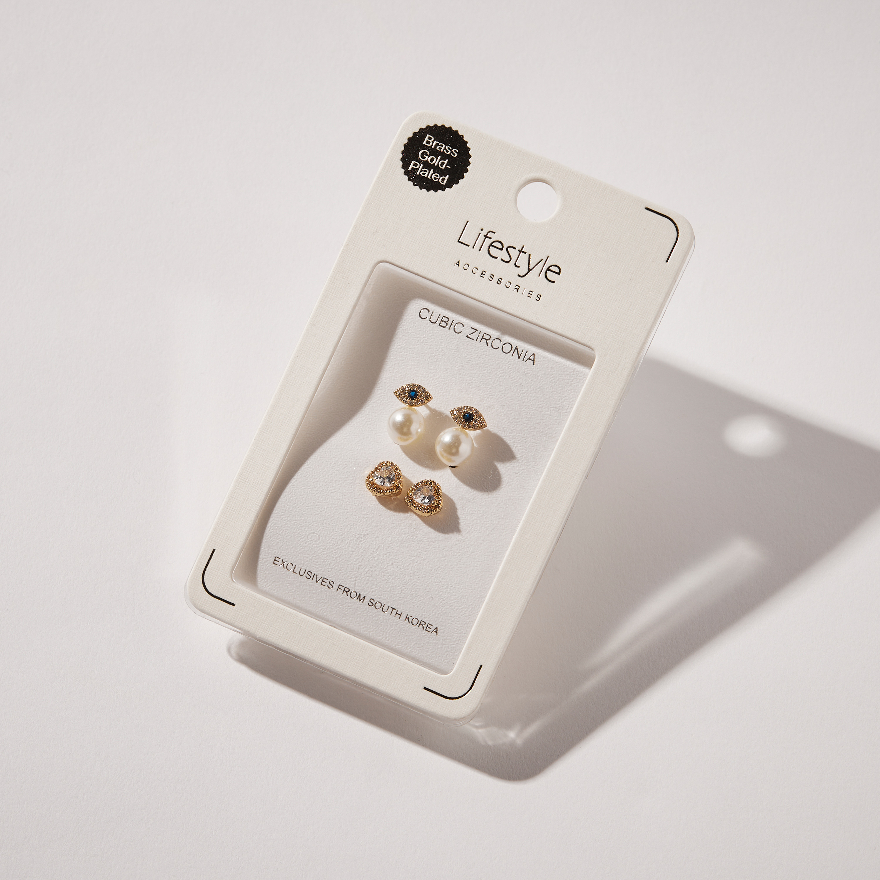 Pearl Embellished Earrings with Pushback Closure - Set of 3-women-watchesandjewellery-jewellery-earrings-image-5