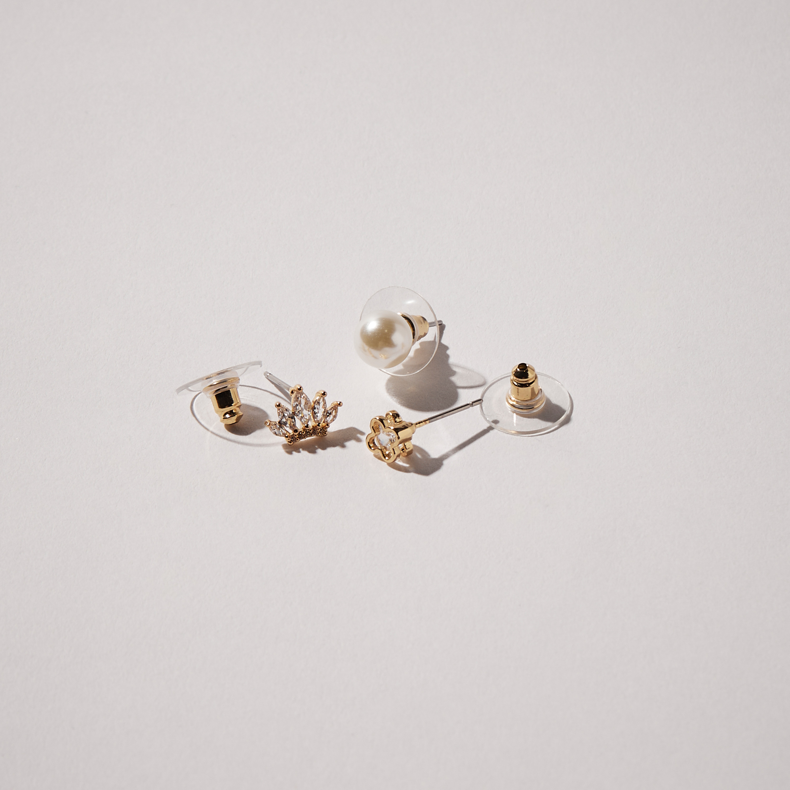 Pearl Embellished Earrings with Pushback Closure - Set of 3-women-watchesandjewellery-jewellery-earrings-image-4