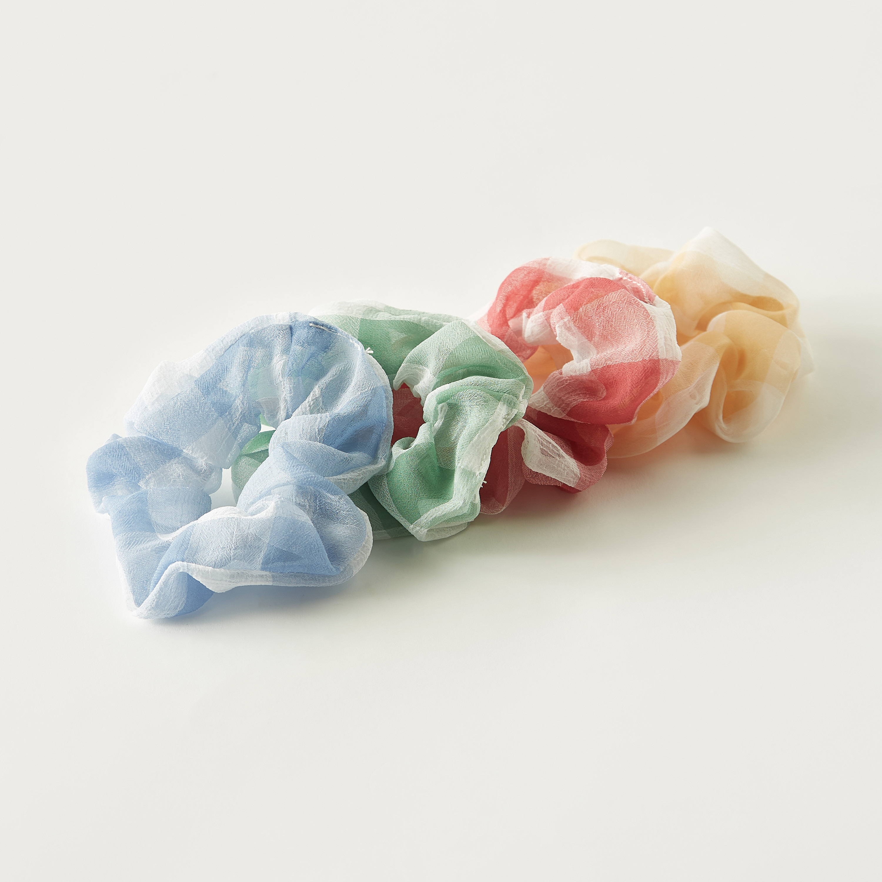 سكرانشي شعر كاروهات - طقم 4 قطع-women-hairaccessories-scrunchies-image-4
