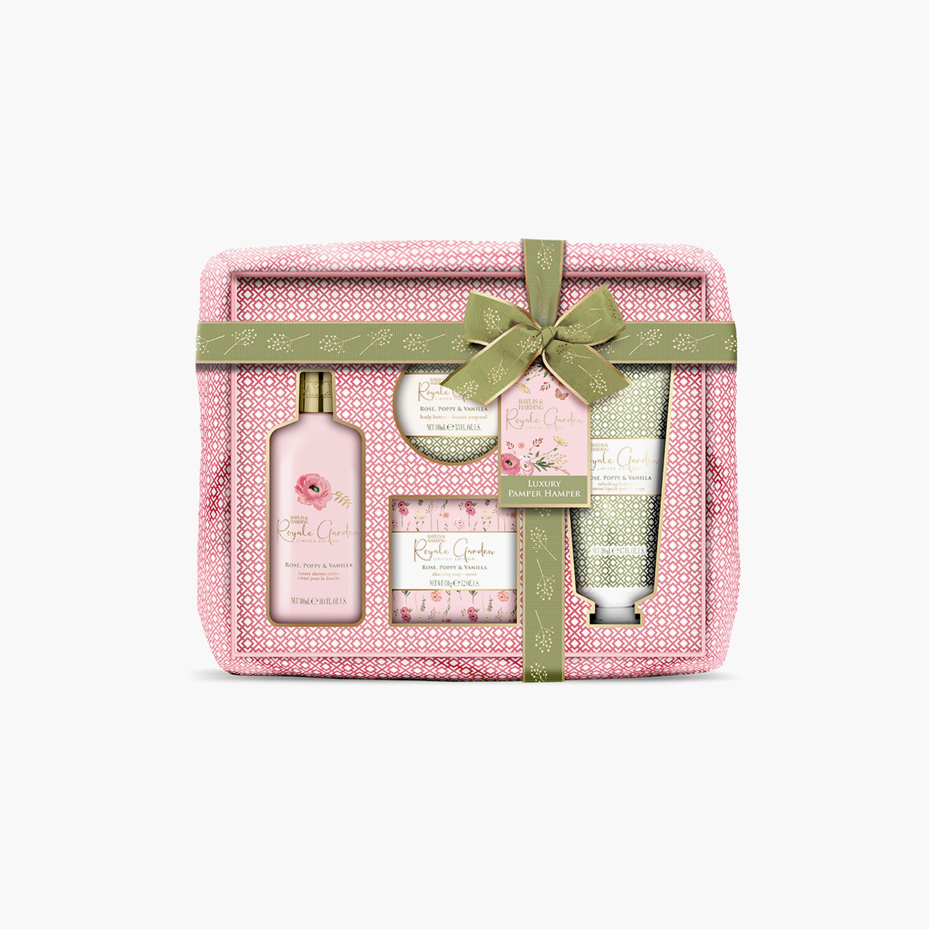 طقم إهداء لاستحمام فاخر بعطر الخشخاش والورد والفانيلا رويال جاردن من بايليس آند هاردينغ-beautyandpersonalcare-giftsets-image-1