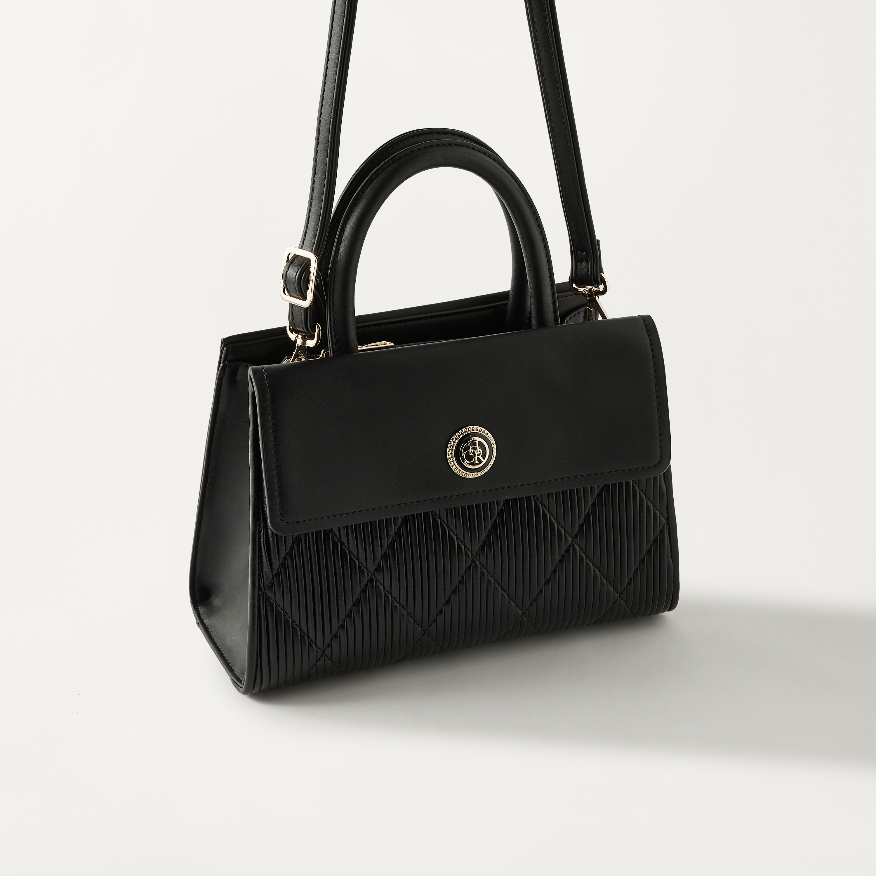 Chrisbella Textured Tote Bag with Detachable Strap and Wallet-women-bagsandwallets-handbags-image-6