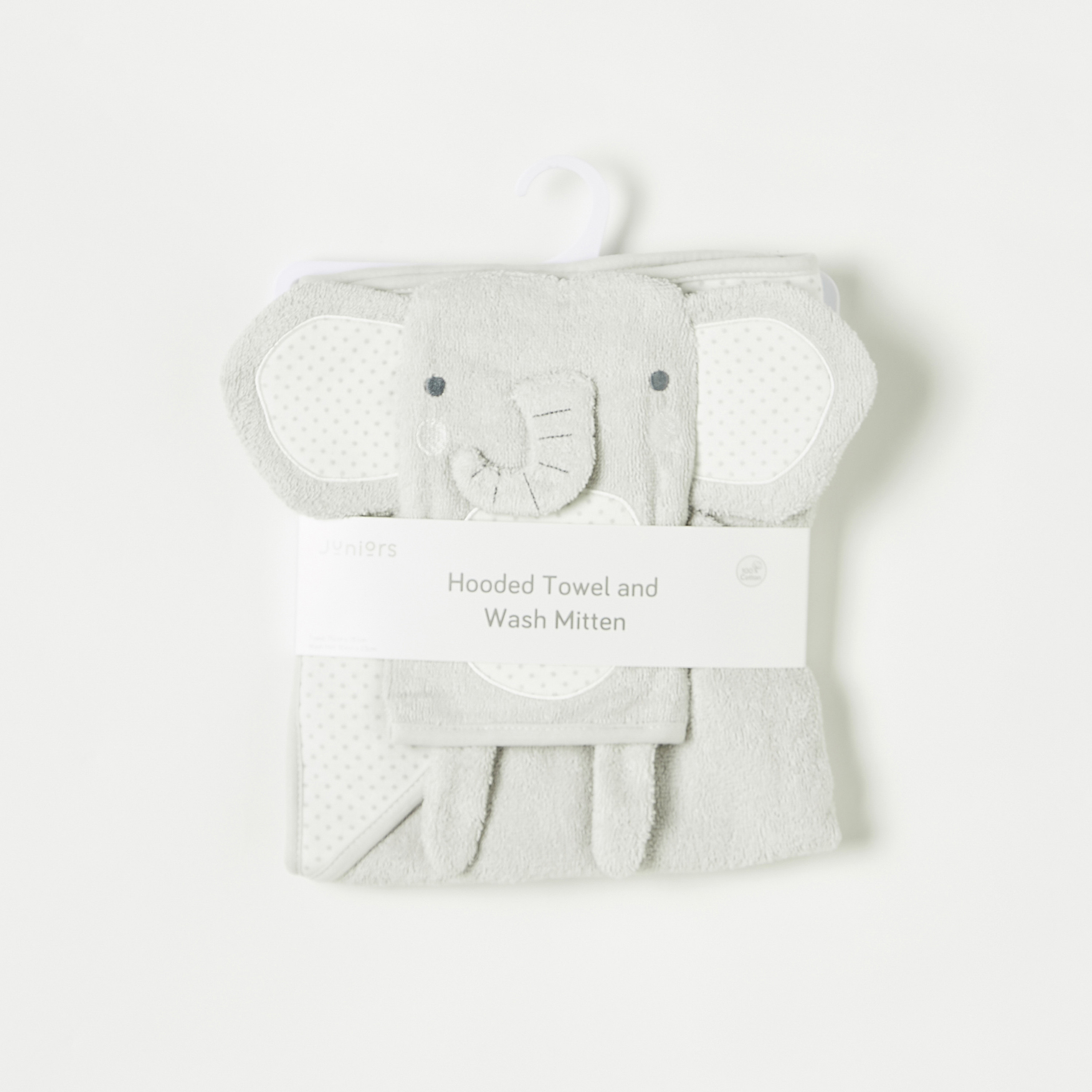 Juniors Polka Dot Print Towel with Elephant Mitten-baby-bathandcare-towels-image-6