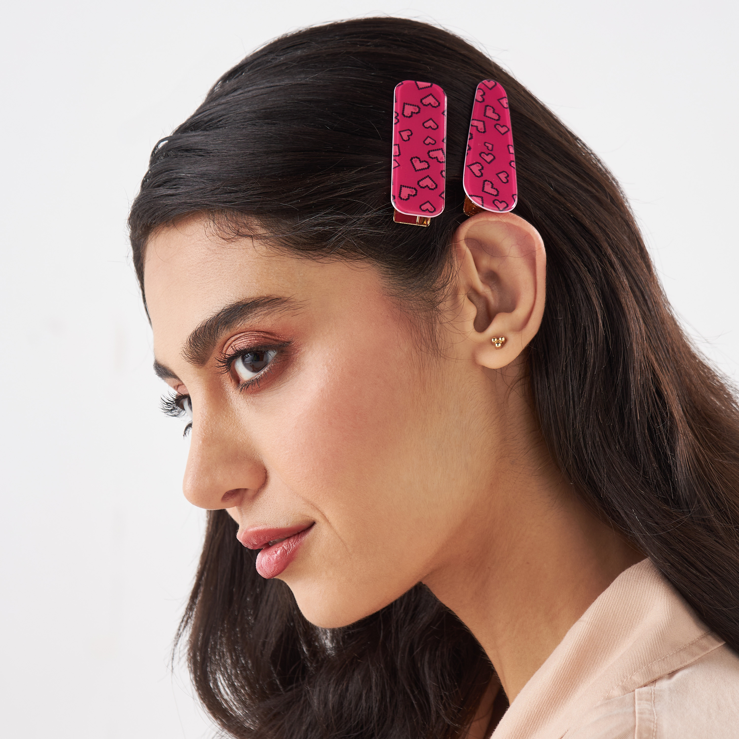 مشابك شعر بطبعات قلب من ميستوتس - طقم من قطعتين-women-hairaccessories-clips-image-1