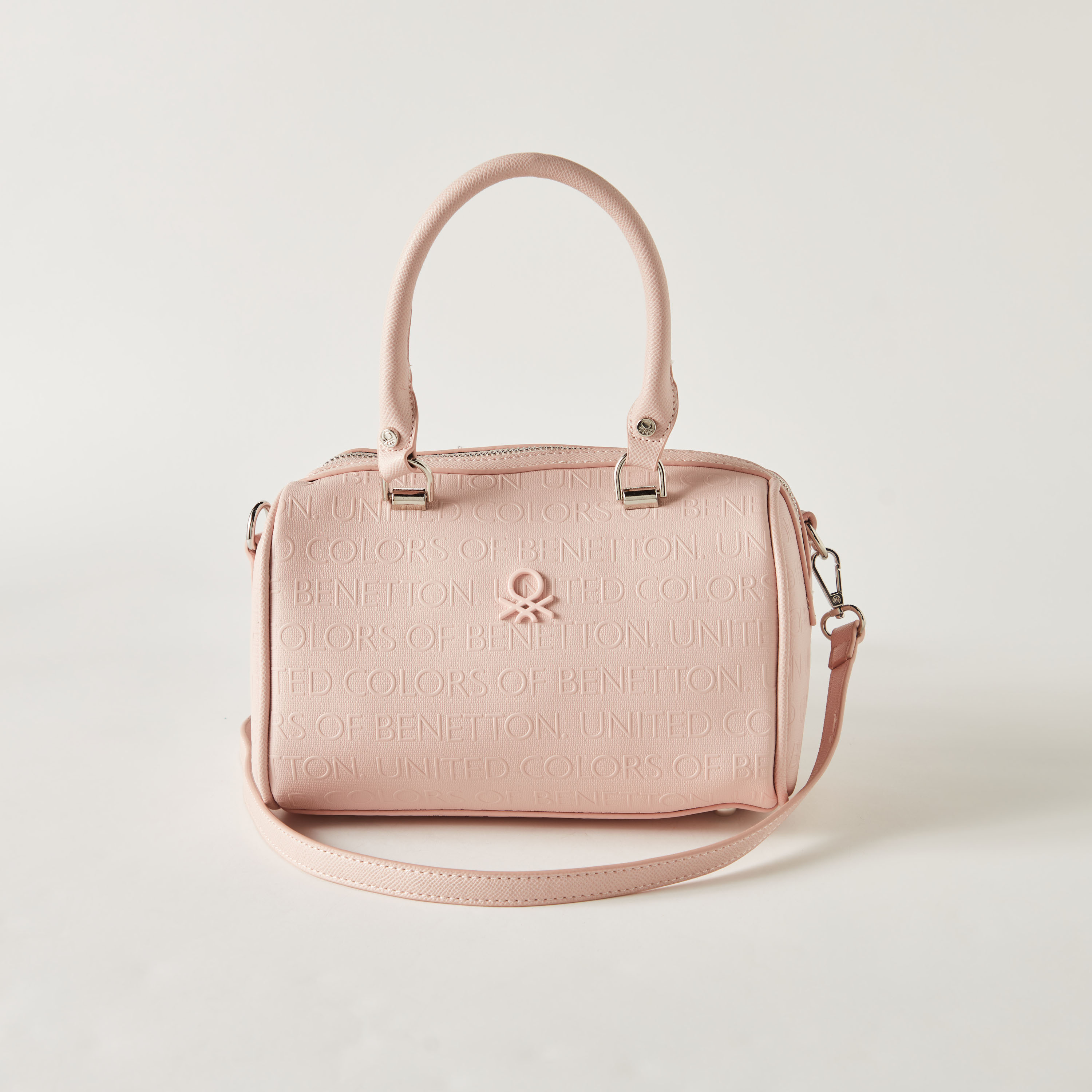 شنطة باولر مونوجرام بمقابض مزدوجة من يونايتد كولورز أوف بينيتون-women-bagsandwallets-handbags-image-1