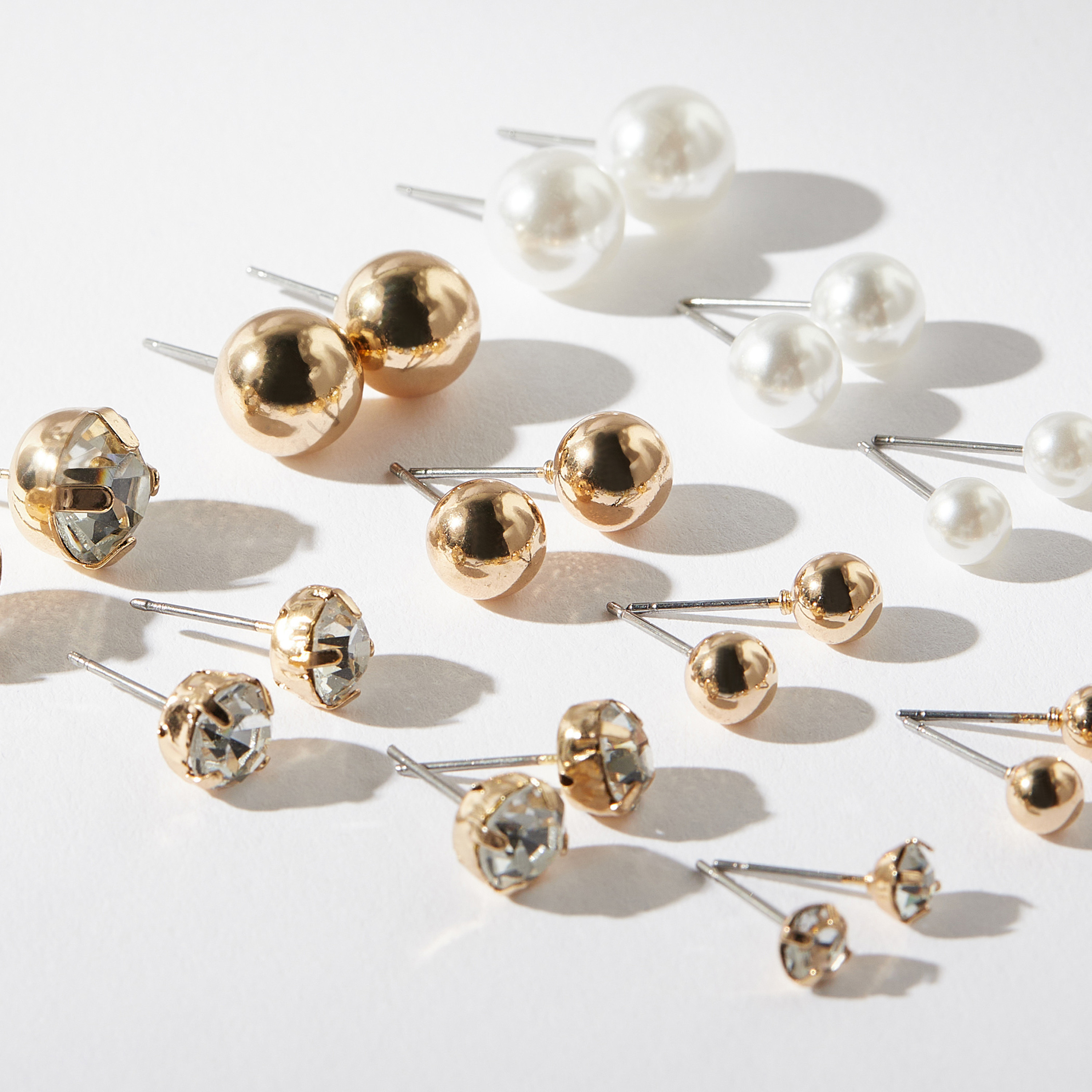 Assorted Stud Earrings - Set of 12-women-watchesandjewellery-jewellery-earrings-image-3