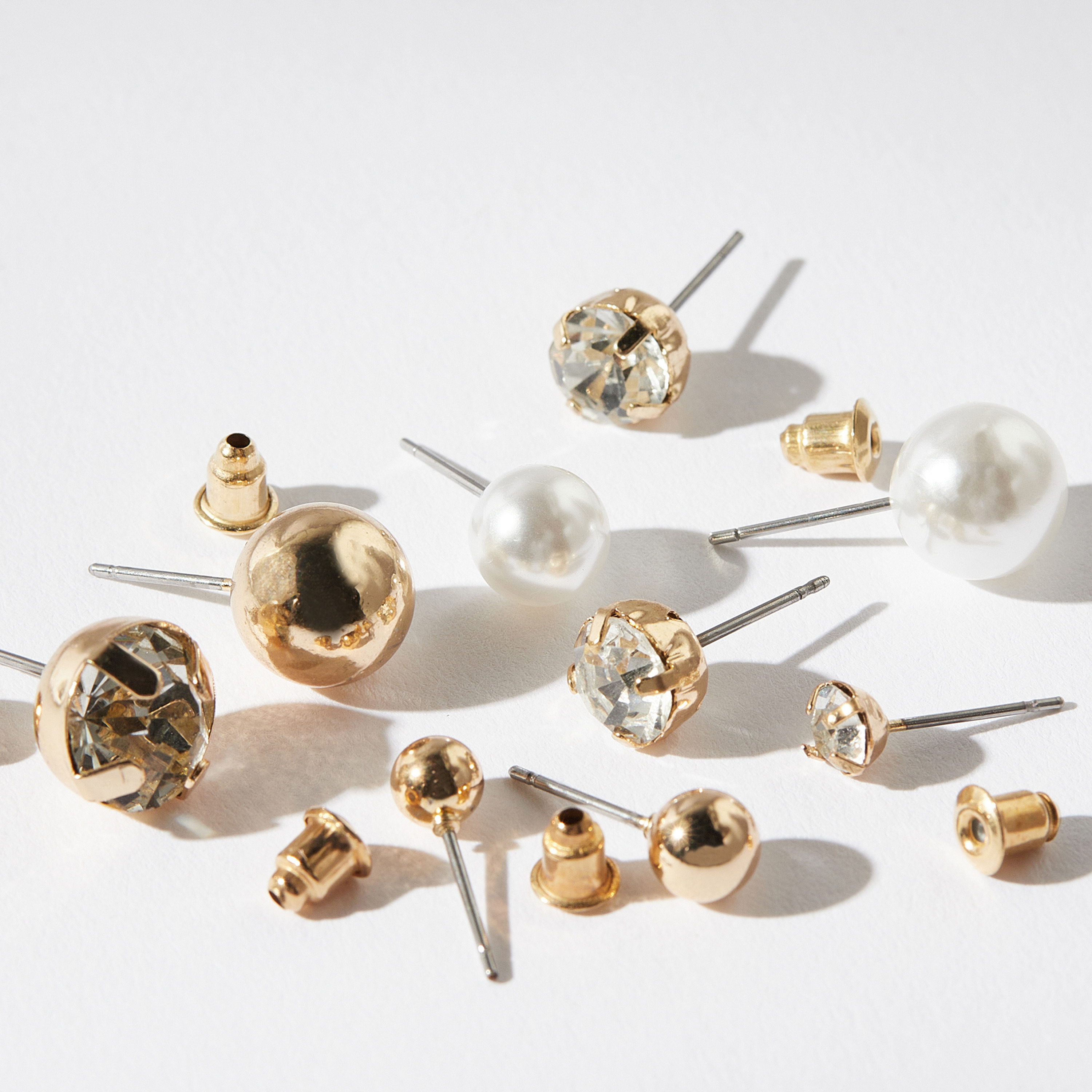 Assorted Stud Earrings - Set of 12-women-watchesandjewellery-jewellery-earrings-image-4