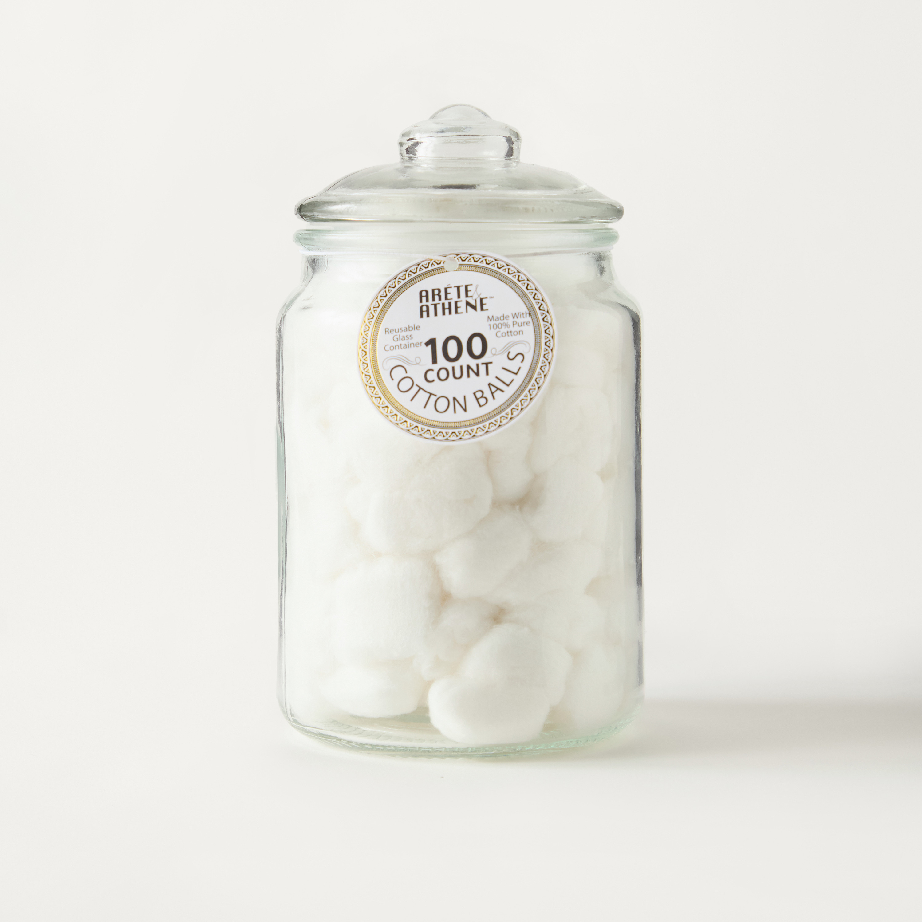 Findz 100-Piece Cotton Ball Set in Glass Jar-beautyandpersonalcare-bathandbody-toolsandaccessories-bathaccessories-image-1