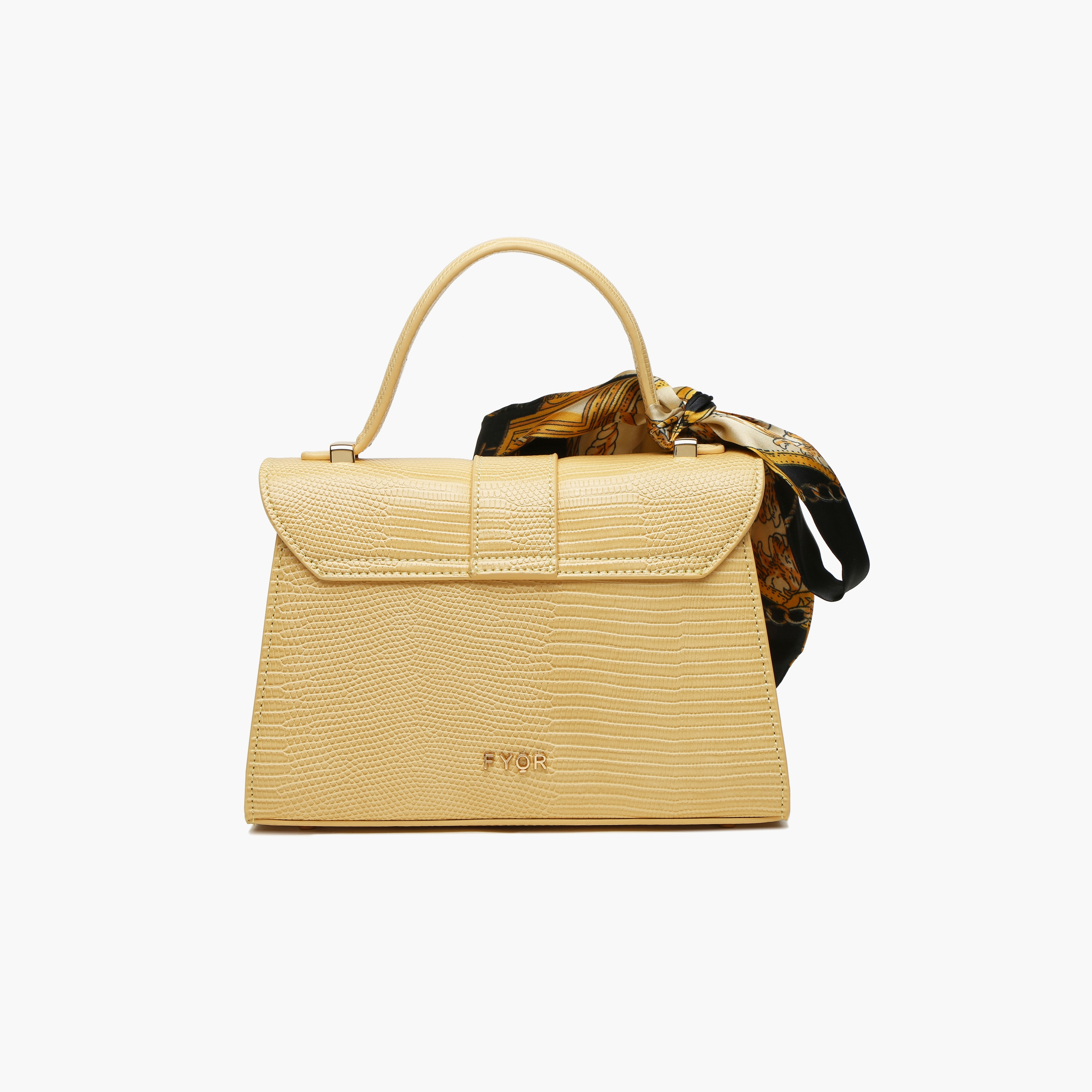  حقيبة كتف منسوجة بإغلاق مغناطيسي وبروش كريستال مزين باللون الأصفر من فيور-women-bagsandwallets-handbags-image-2