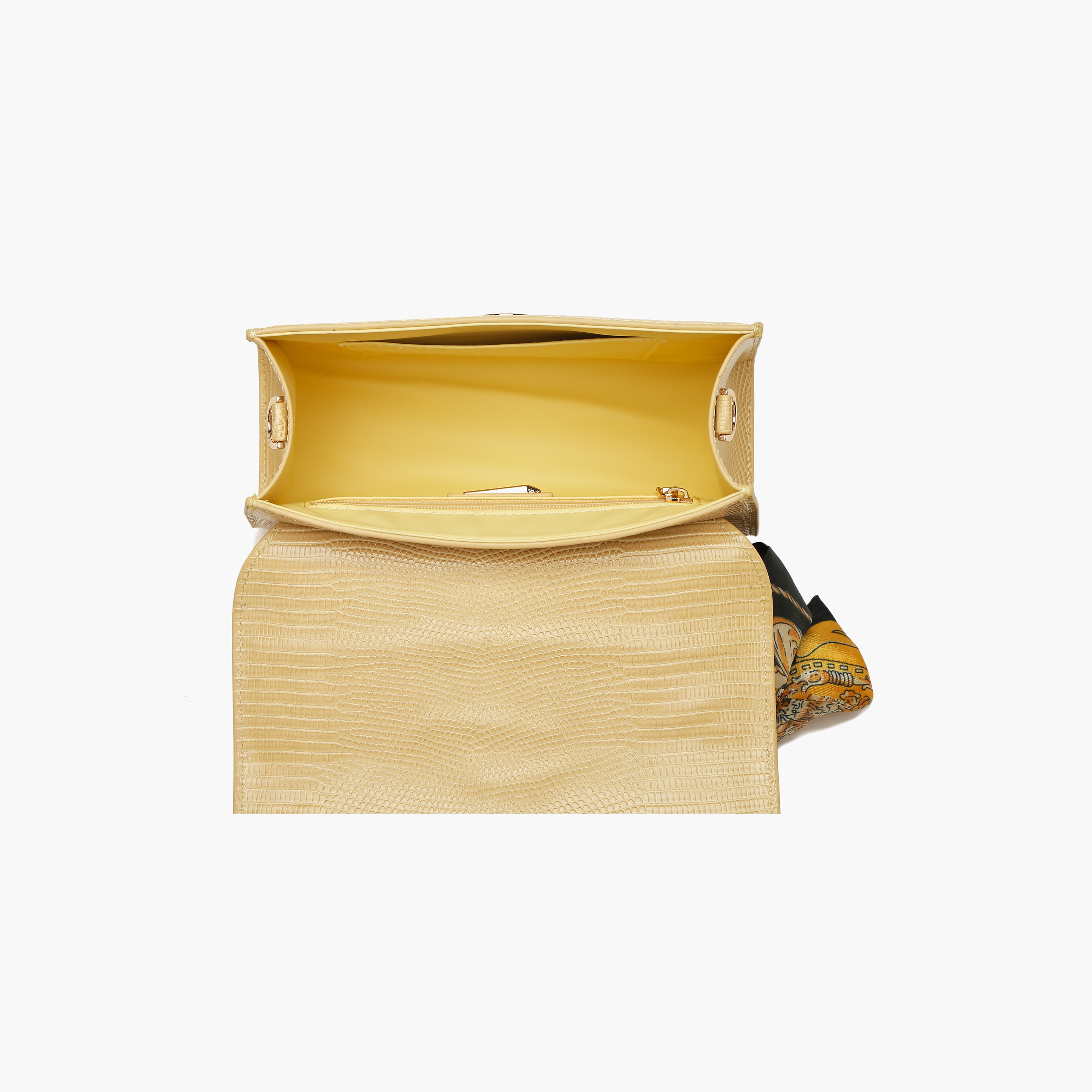  حقيبة كتف منسوجة بإغلاق مغناطيسي وبروش كريستال مزين باللون الأصفر من فيور-women-bagsandwallets-handbags-image-3