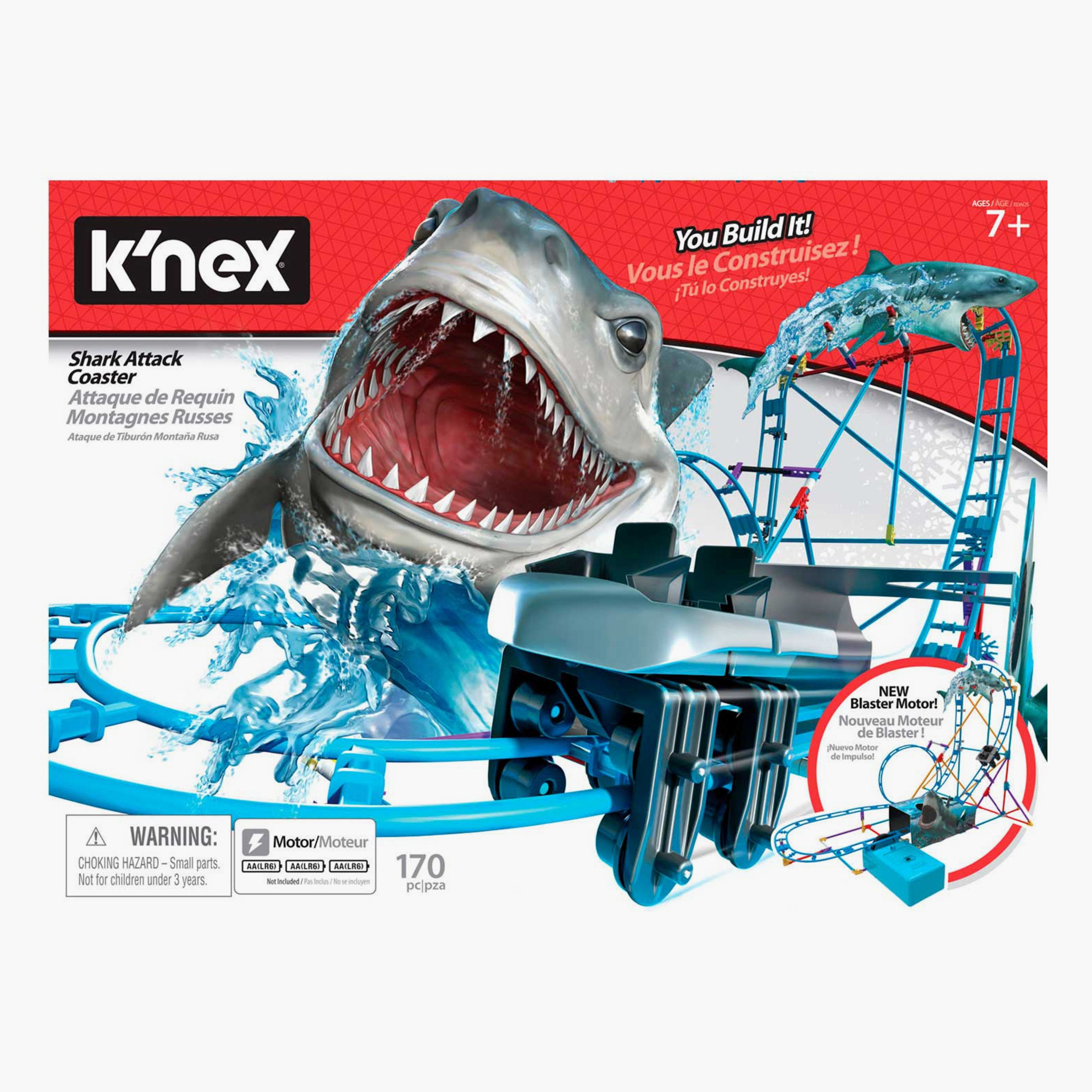 KNex 170 Piece Shark Attack Roller Coaster Building Set