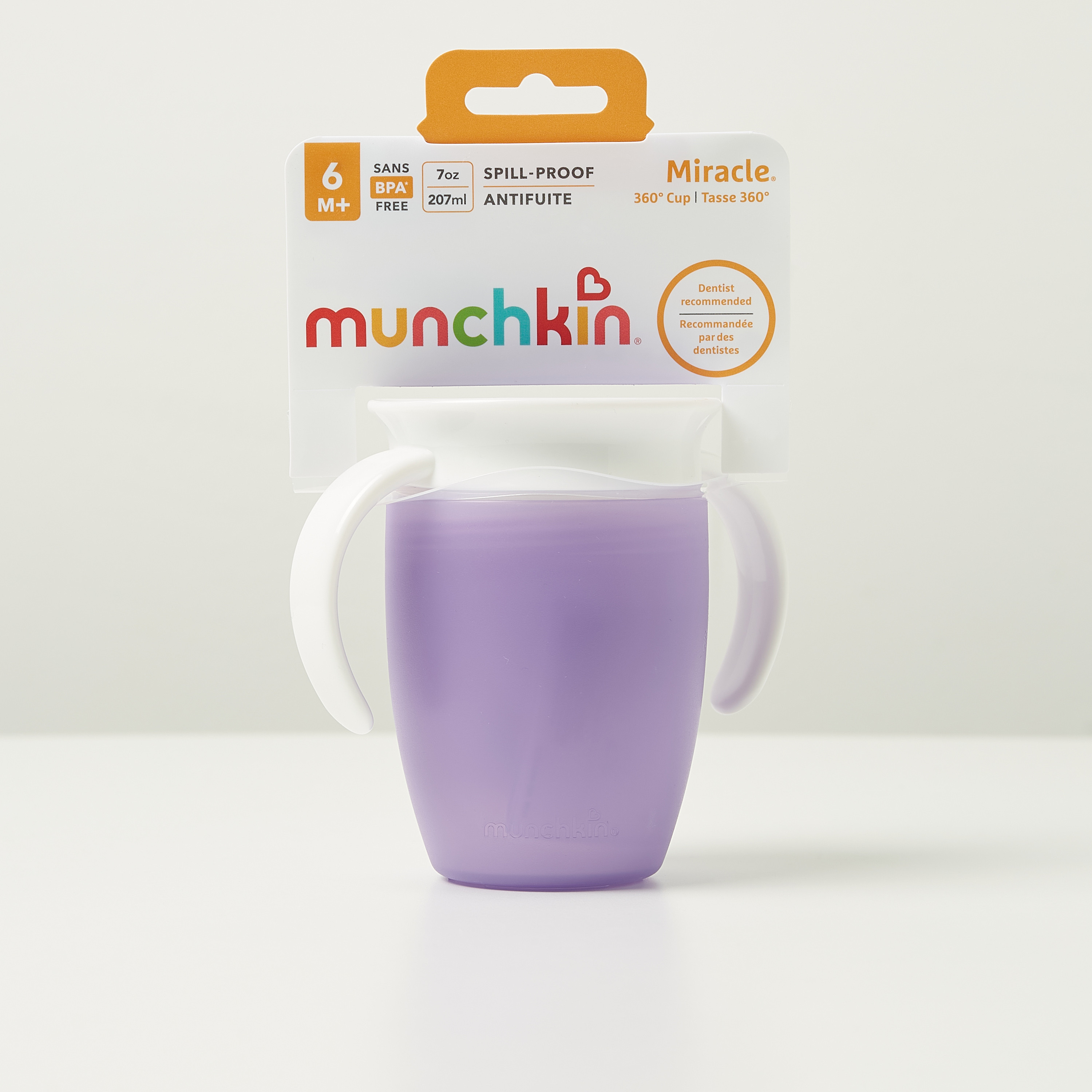 Munchkin Solid Miracle 360 Trainer Cup with Handle - 207 ml-baby-feeding-mealtimeessentials-image-4