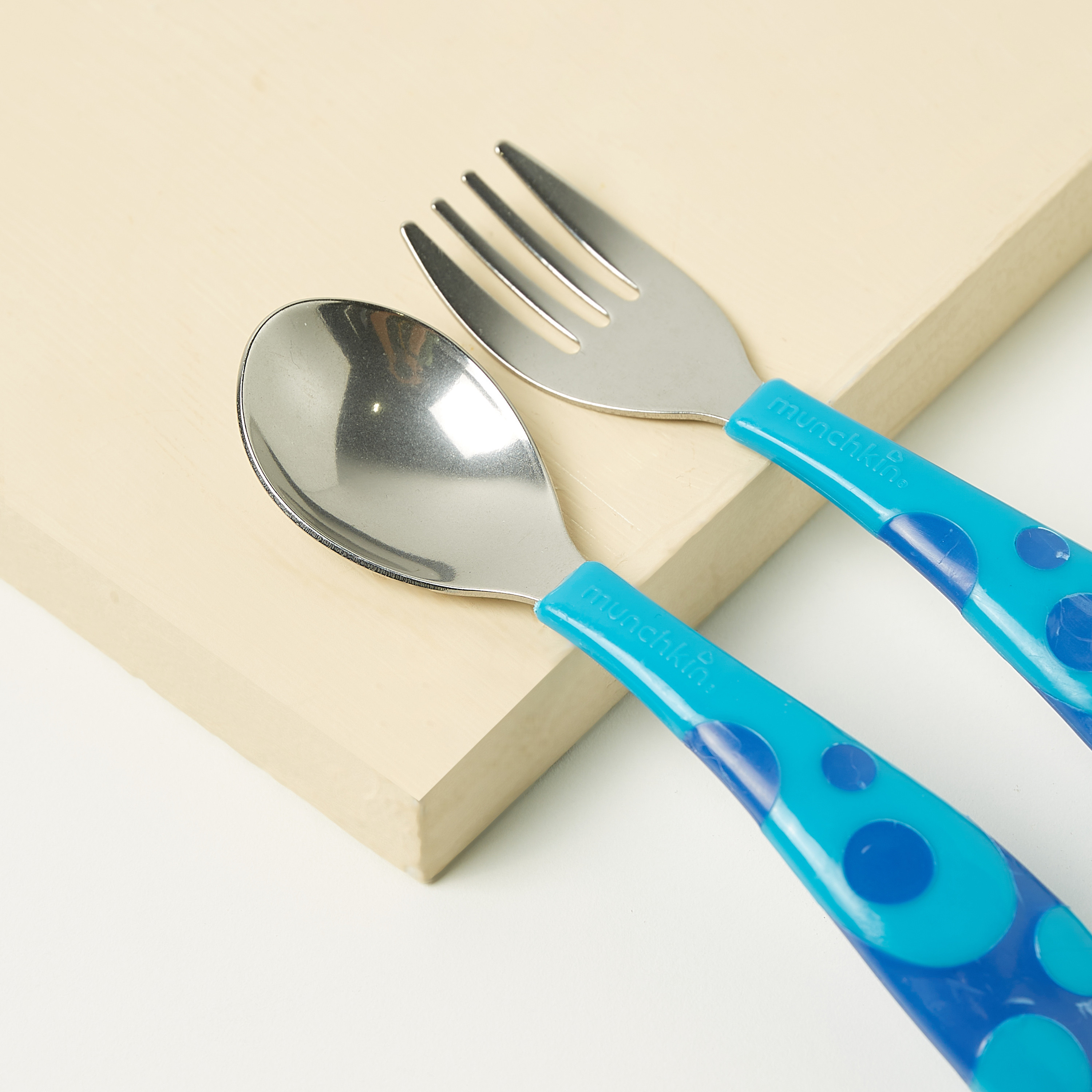 Munchkin 2-Piece Stainless Steel Toddler Fork and Spoon Set-baby-feeding-mealtimeessentials-image-3