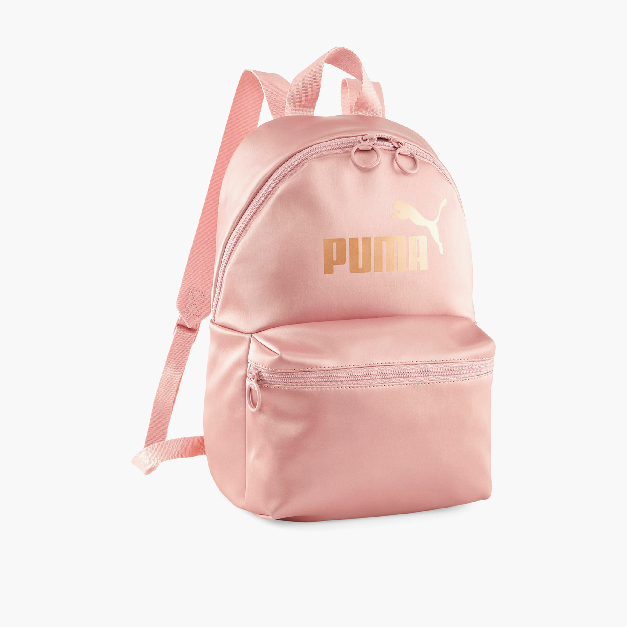 Puma gold and store white purse