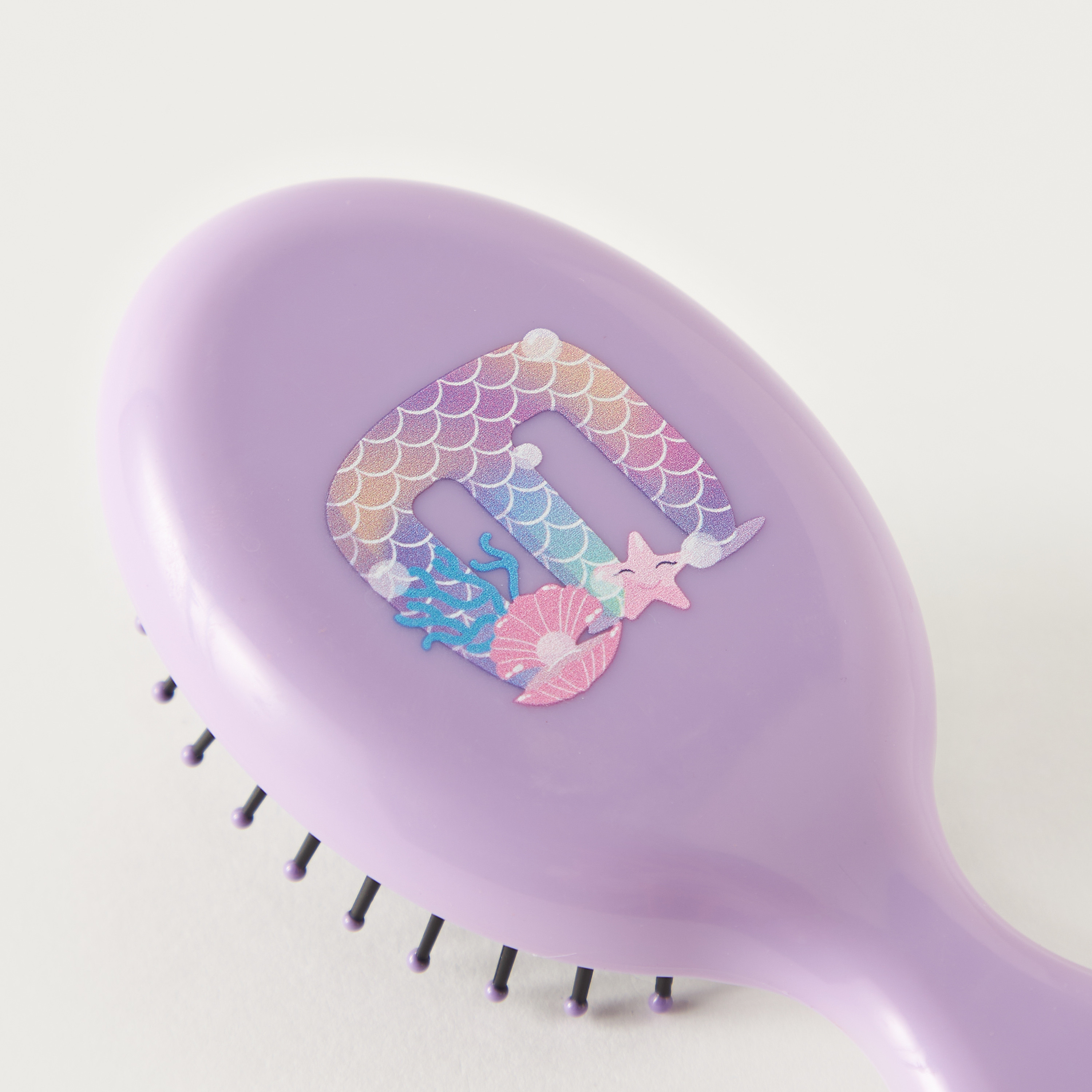 فرشاة شعر بطبعات حورية بحر وحرف M-beautyandpersonalcare-hair-stylingtools-hairbrushesandcombs-image-2