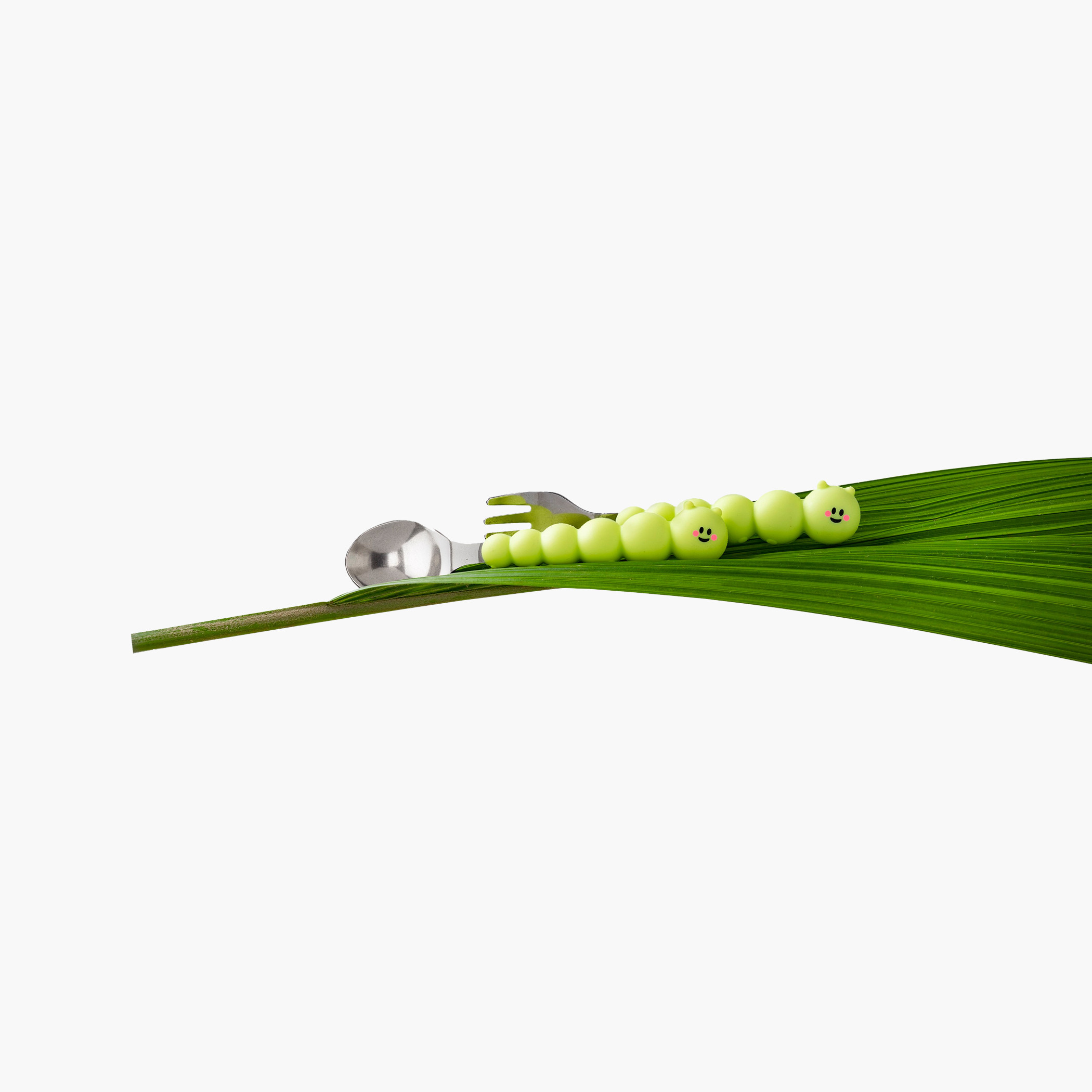 Melii Silicone Caterpillar Spoon and Fork Set-baby-feeding-mealtimeessentials-image-4