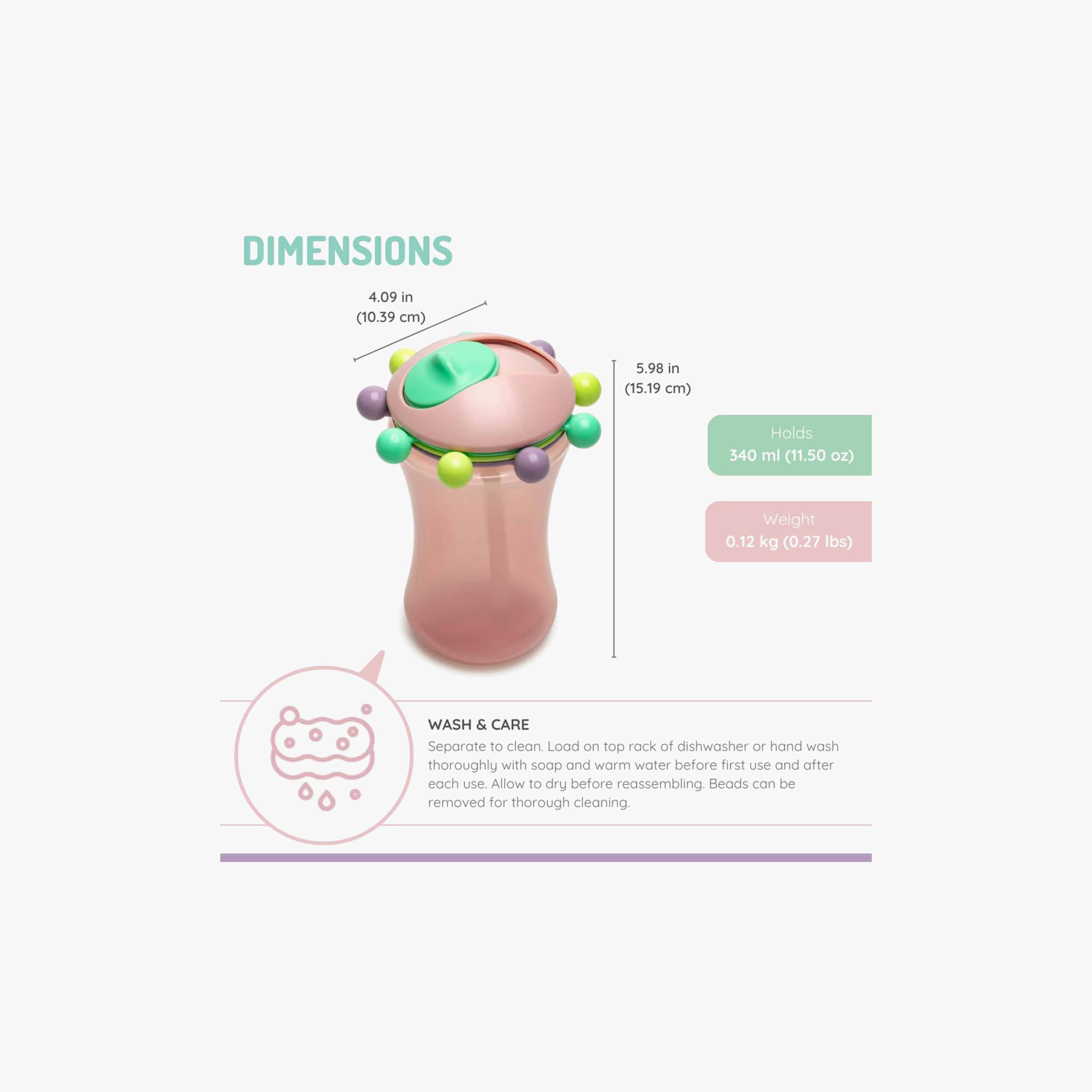 Melii Sippy Cup with Abacus Design- 340 ml-baby-feeding-mealtimeessentials-image-2