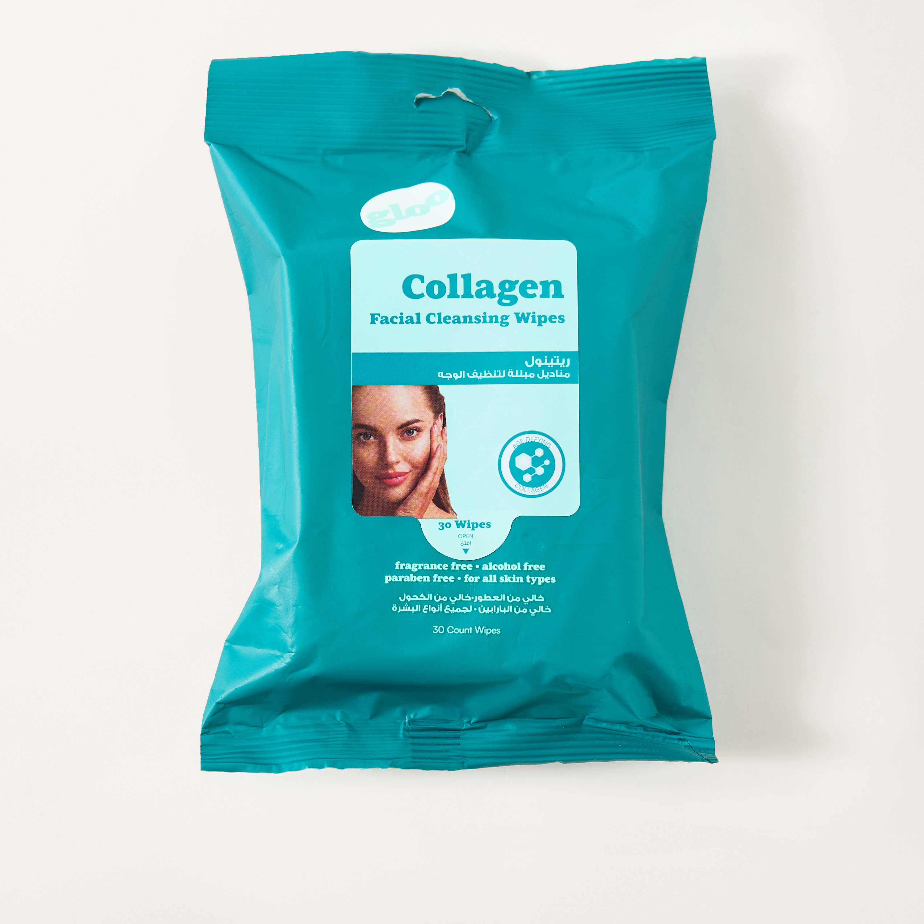 Gloo Collagen Facial Cleansing Wipes - 30 Sheets-beautyandpersonalcare-skin-cleansers-facewashandcleansers-image-1