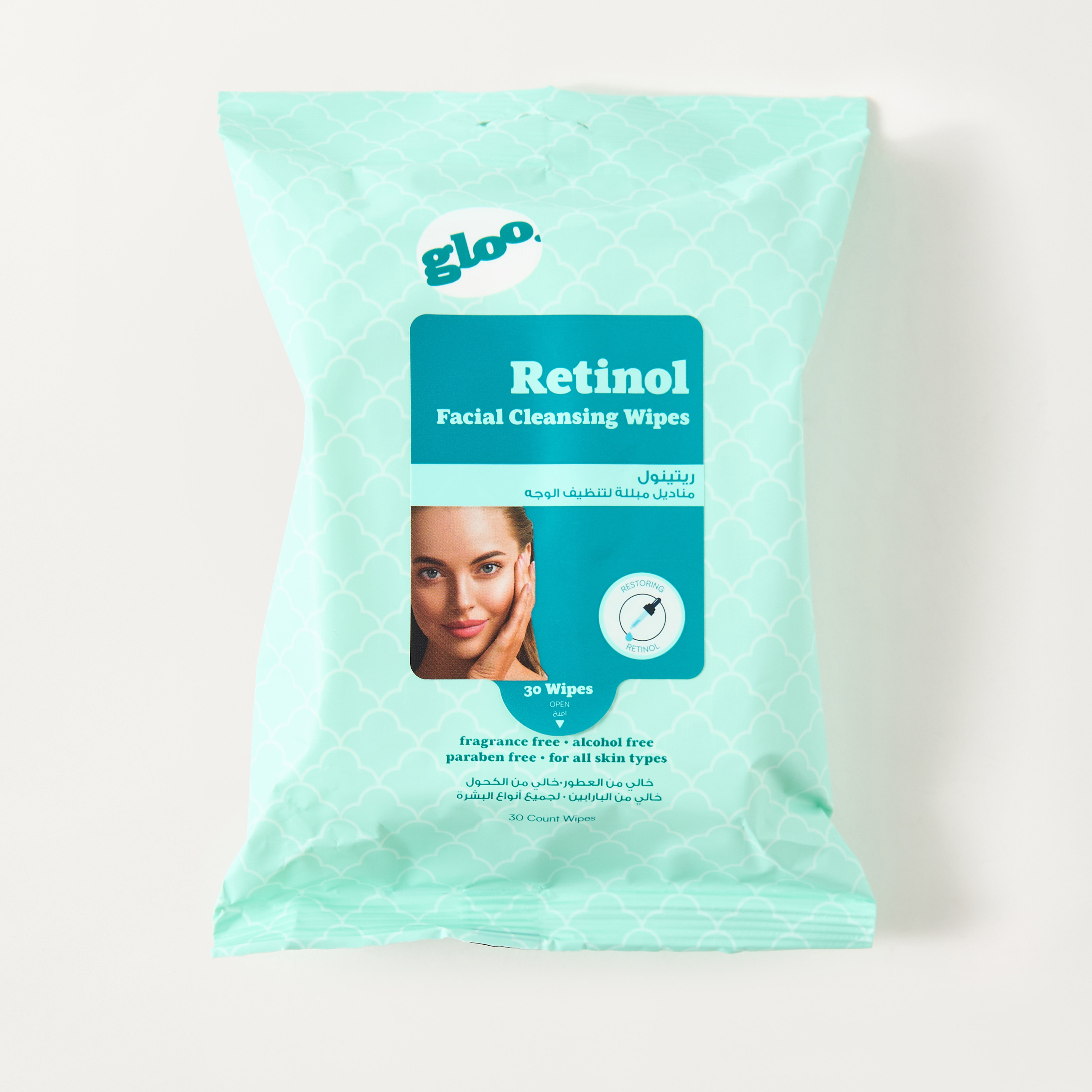 Gloo Retinol Facial Cleansing Wipes - 30 Sheets-beautyandpersonalcare-skin-cleansers-facewashandcleansers-image-1