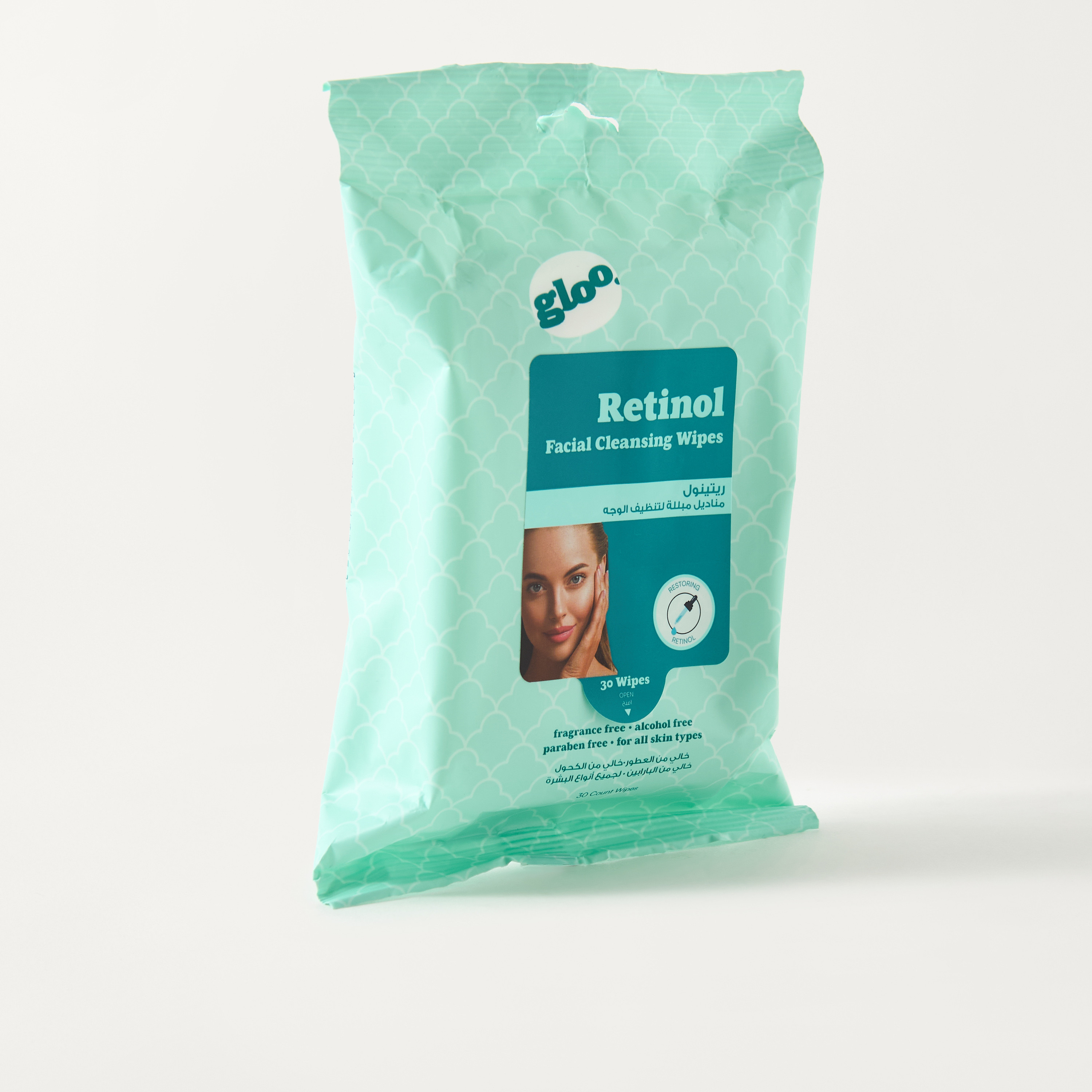 Gloo Retinol Facial Cleansing Wipes - 30 Sheets-beautyandpersonalcare-skin-cleansers-facewashandcleansers-image-2