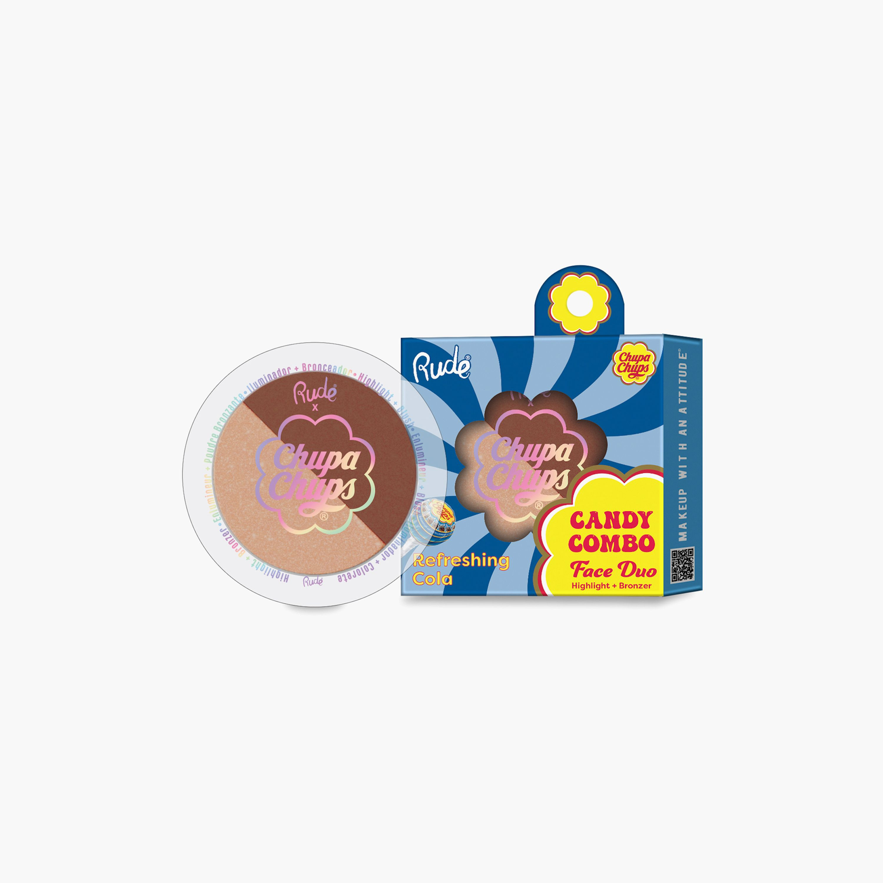 Rude Chupa Chups Highlighter and Bronzer Combo Palette-beautyandpersonalcare-makeup-face-highlighters-image-1