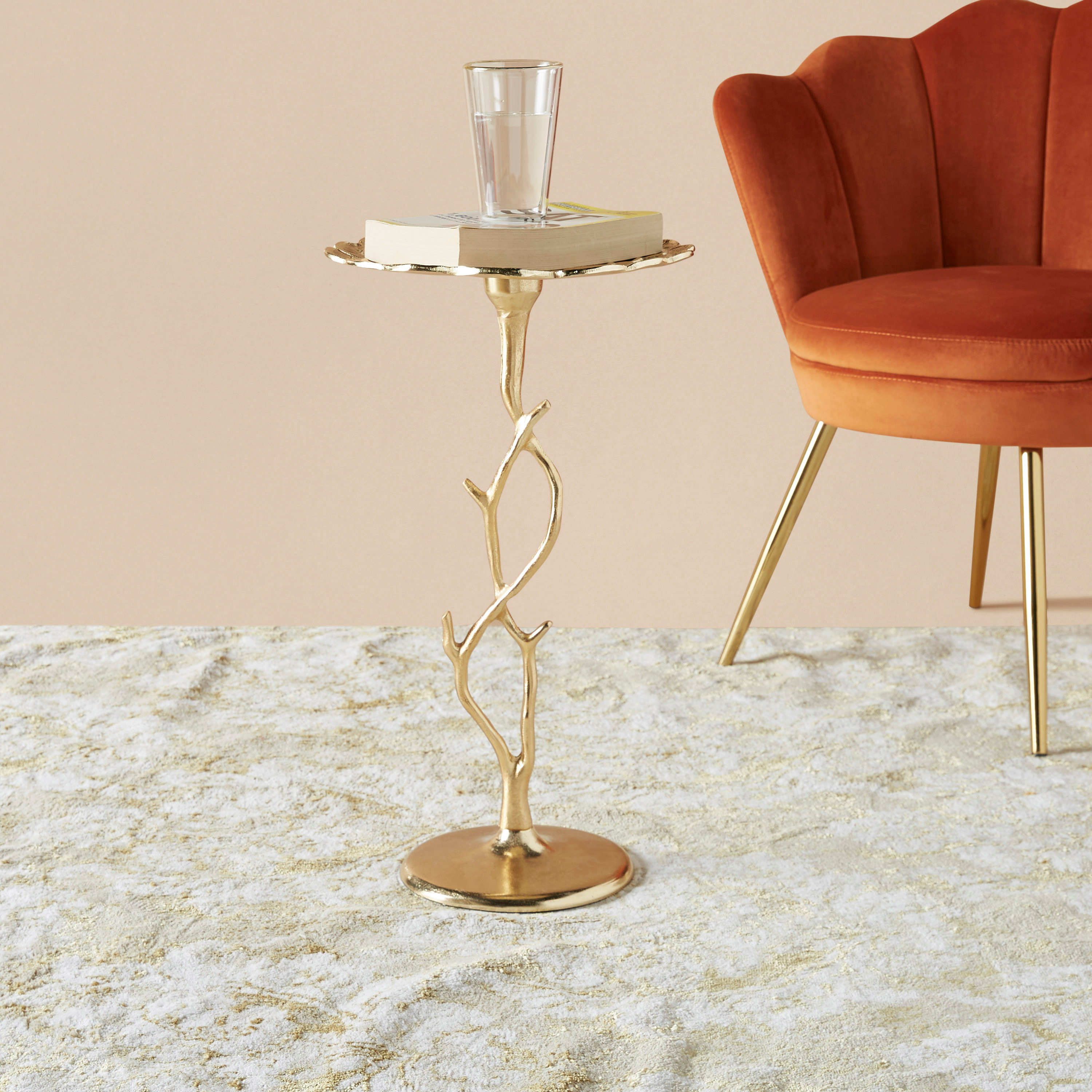 Round Metal Top Accent Table - 30x30x55 cms-furniture-livingroom-sideandendtables-image-2