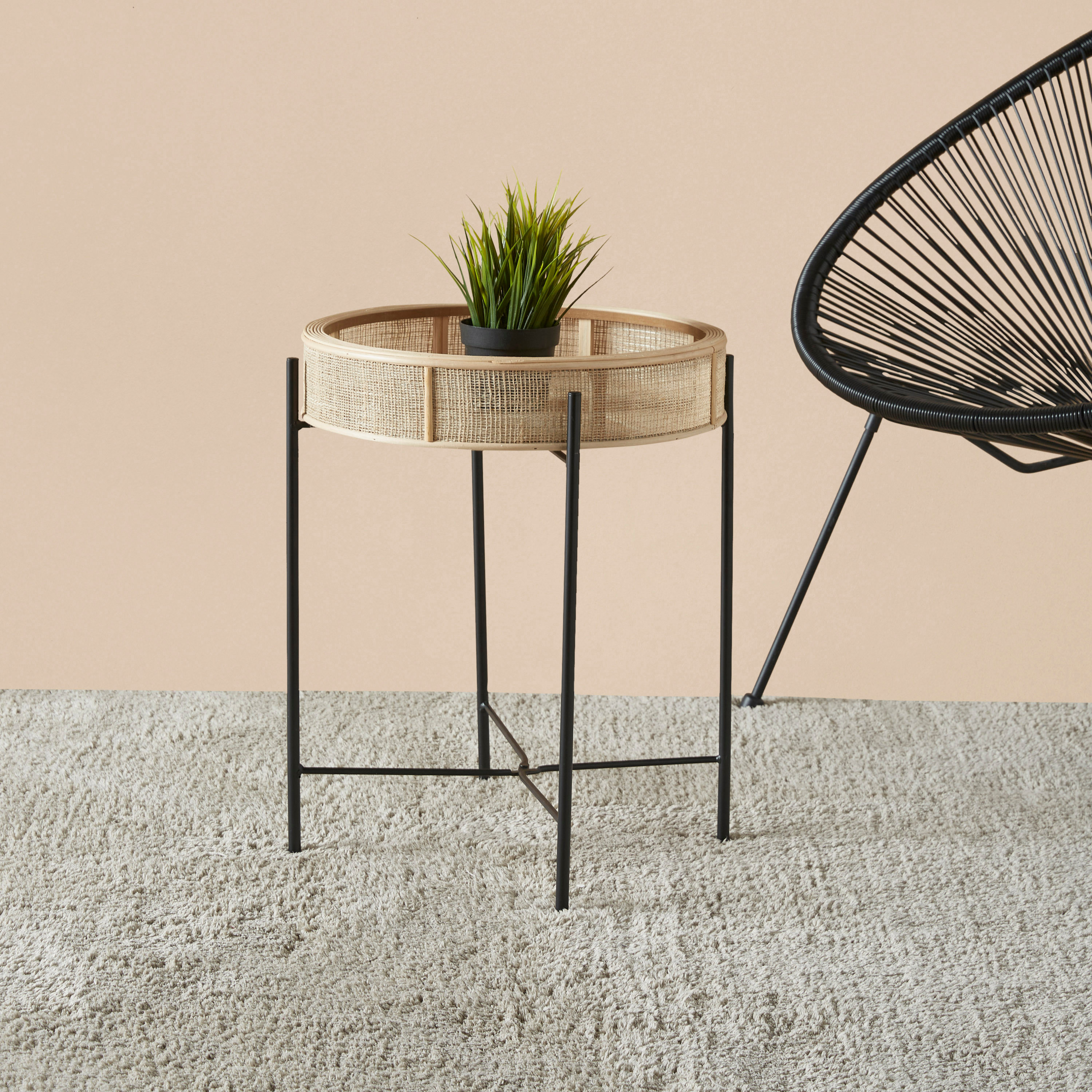 Round Top Accent Table - 44x44x53 cms-furniture-livingroom-sideandendtables-image-1