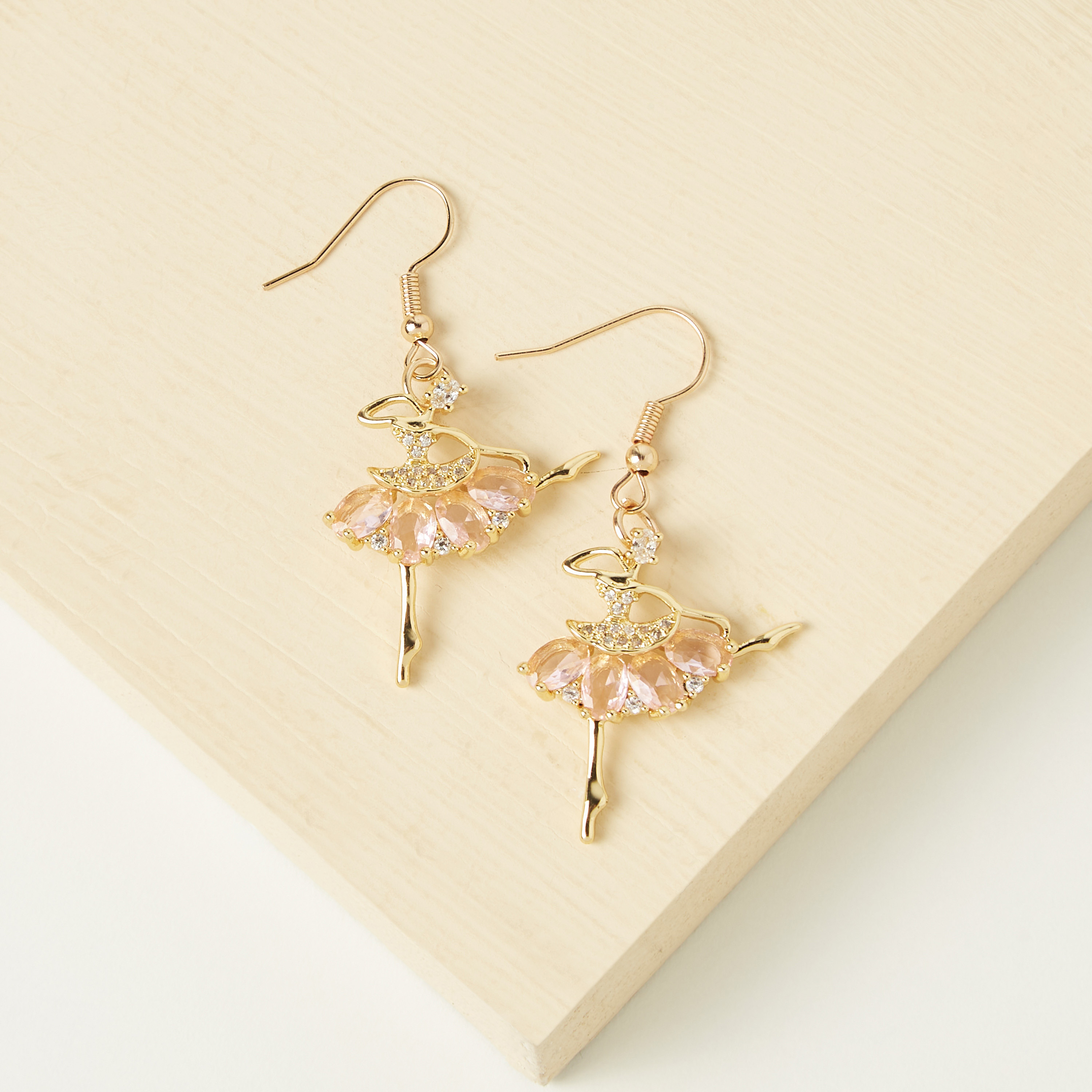 Charmz Embellished Ballerina Drop Earrings with Fish Hook-girls-accessories-jewellery-image-1