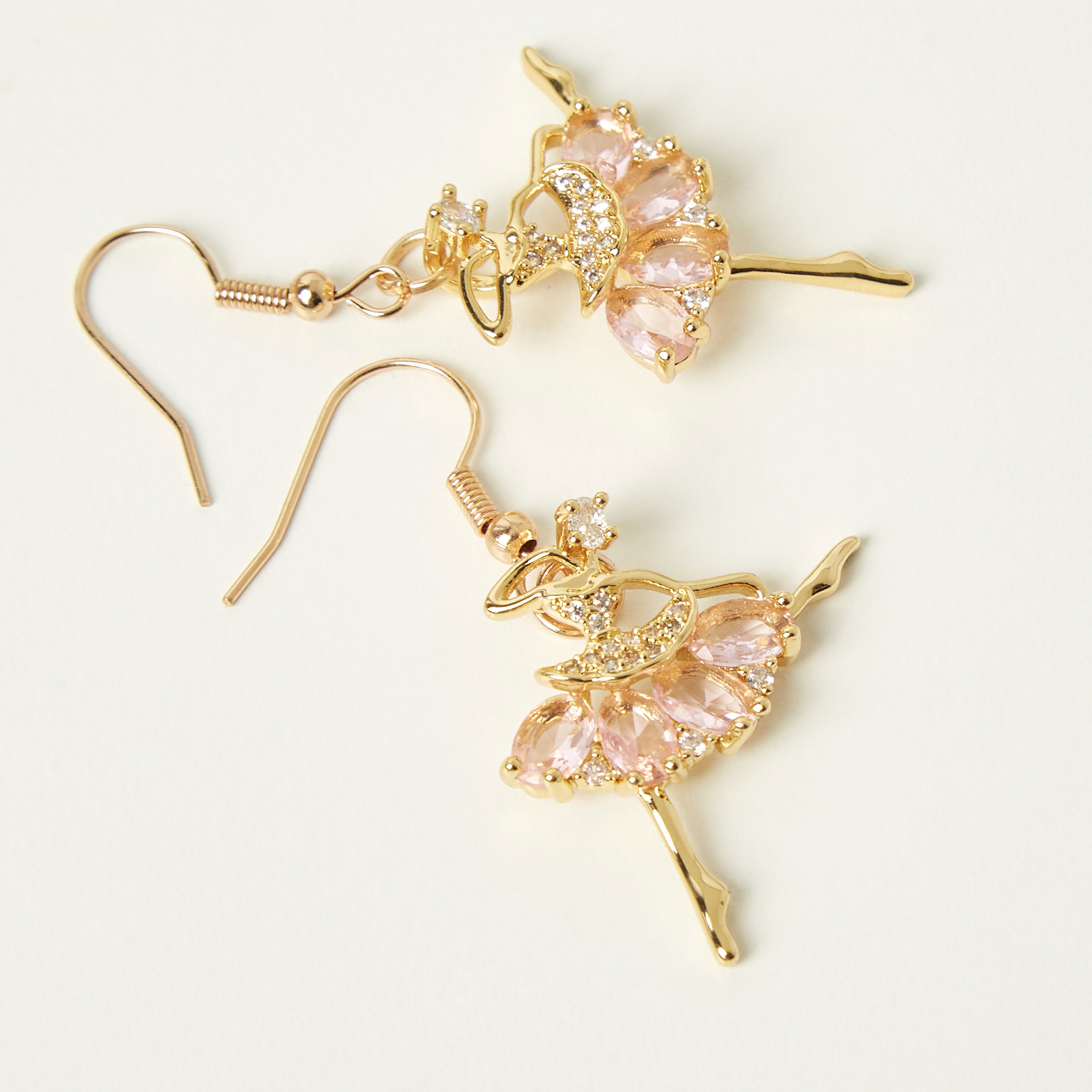 Charmz Embellished Ballerina Drop Earrings with Fish Hook-girls-accessories-jewellery-image-3