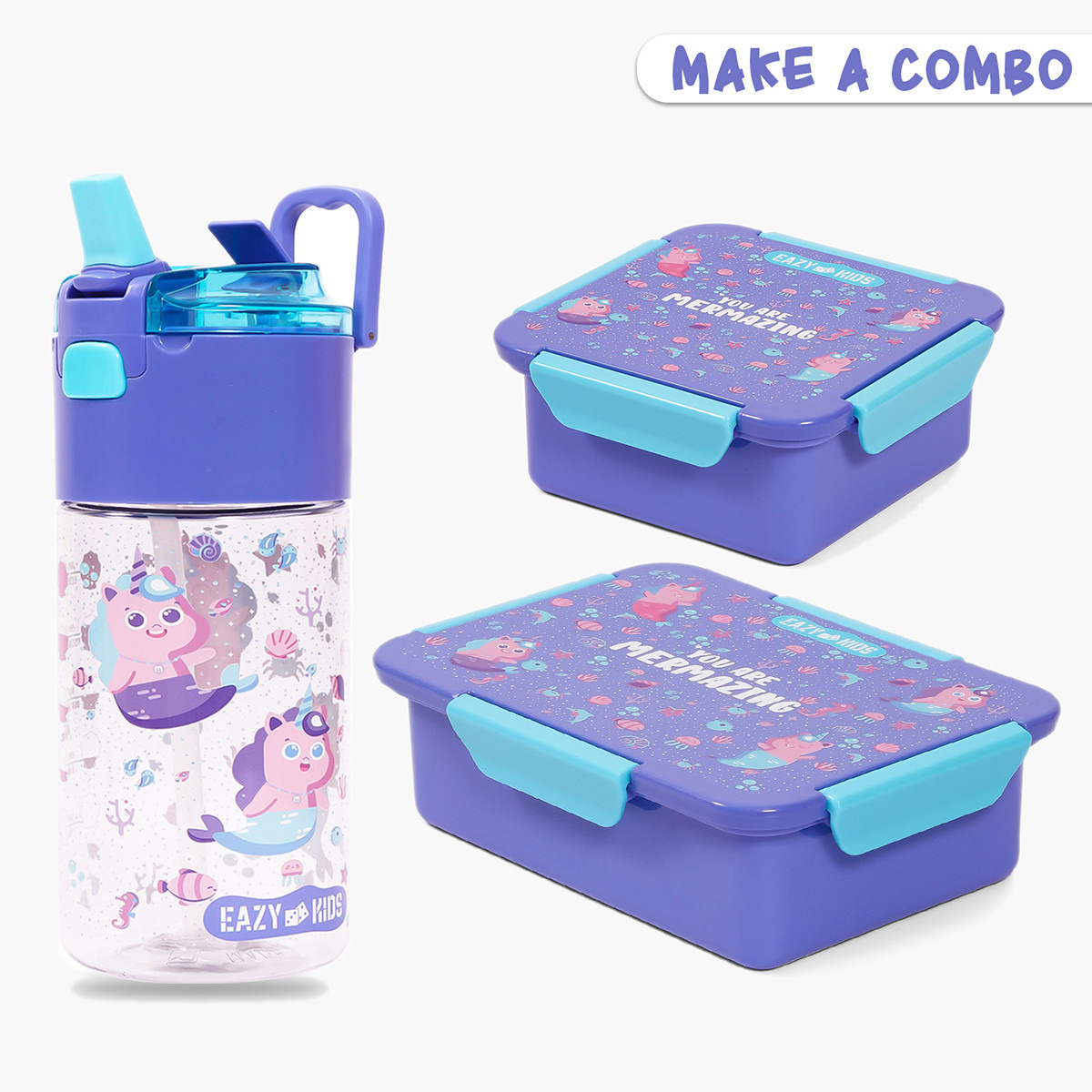 Eazy Kids Mermaid Print Lunch Box-school-lunchessentials-lunchboxes-image-8
