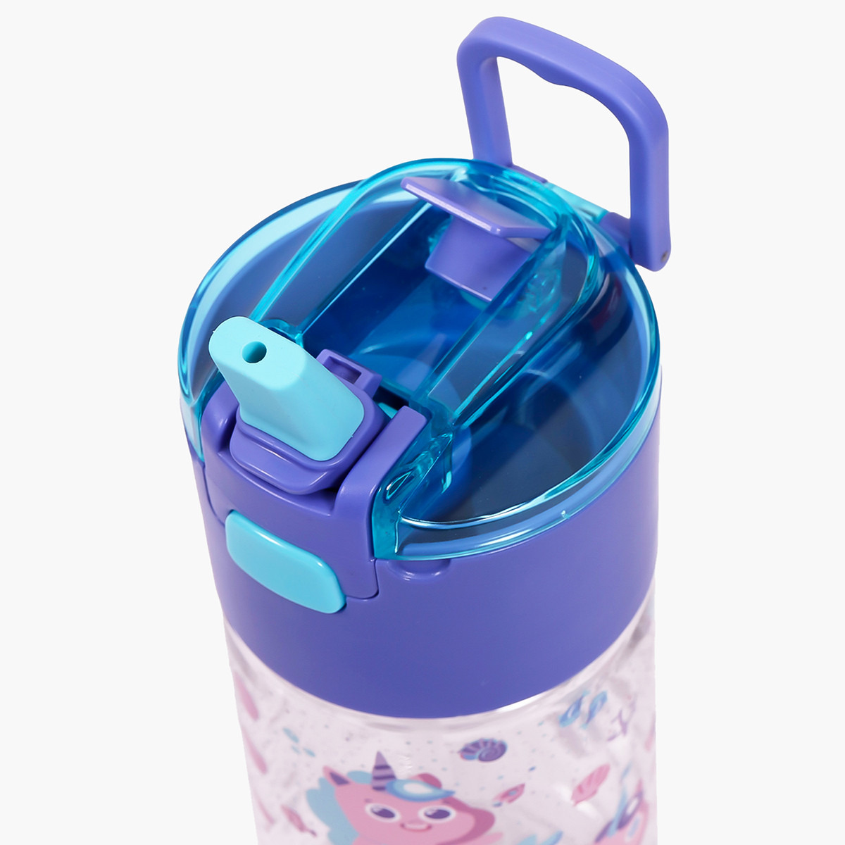 Eazy Kids Mermaid Print Purple Tritan Water Bottle - 450 ml-school-waterbottles-image-15